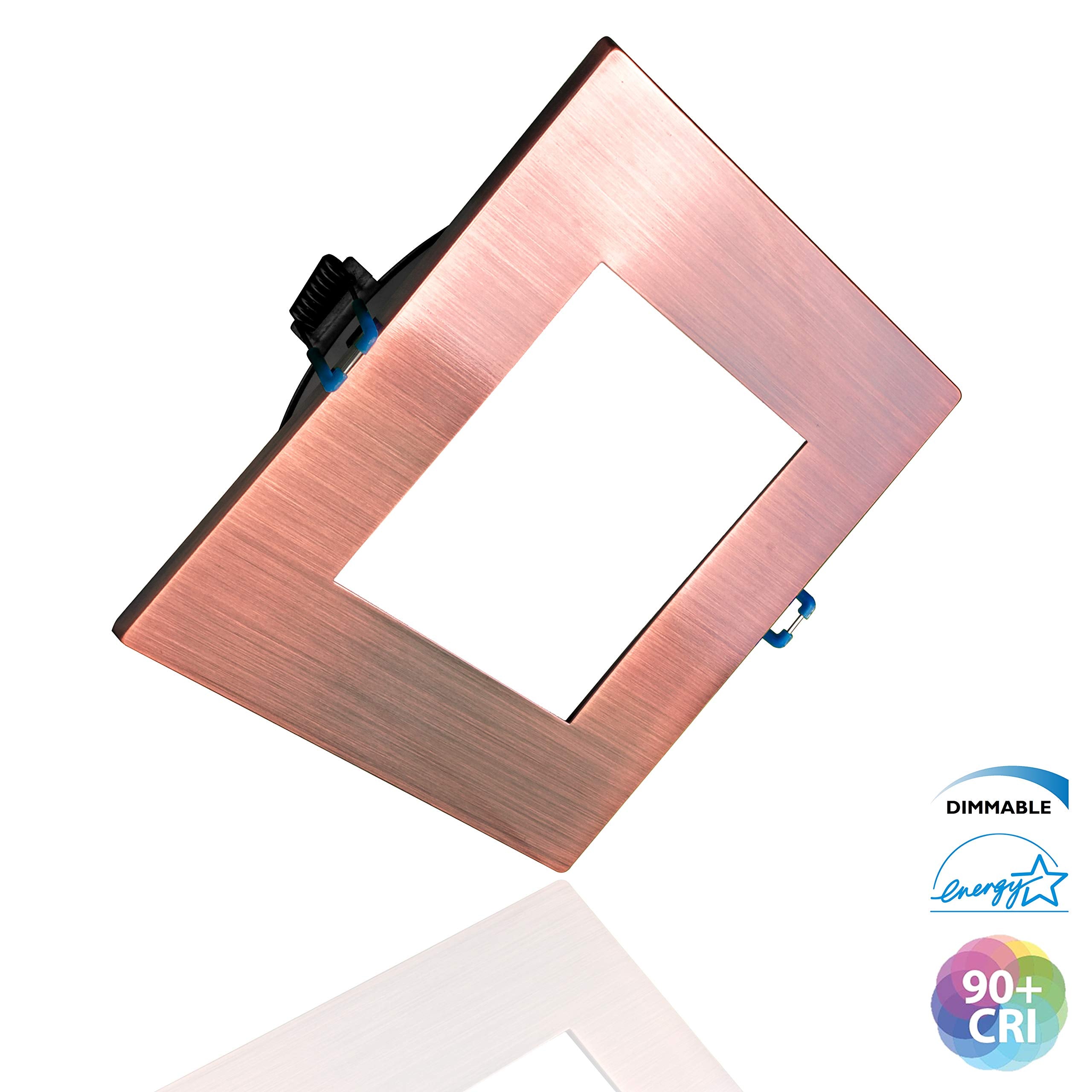 Nicor Lighting Dle621202Ksqac Recessed Lighting Kit, Aged Copper
