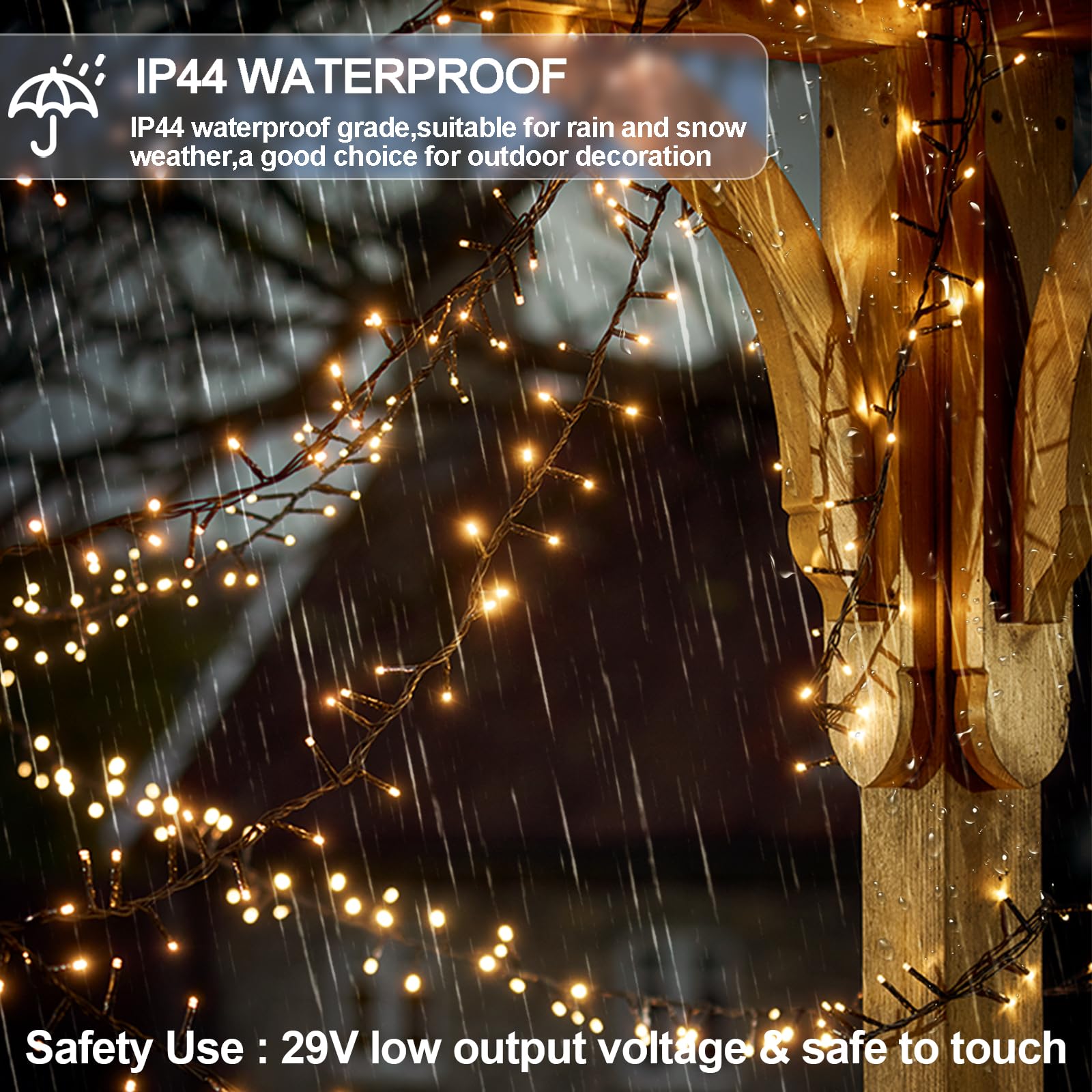 Roadayly 328Ft 720 Led Christmas Lights Color Changing String Lights Outdoor With 11 Modes For Xmas Tree Trunk Yard Porch Outdoo