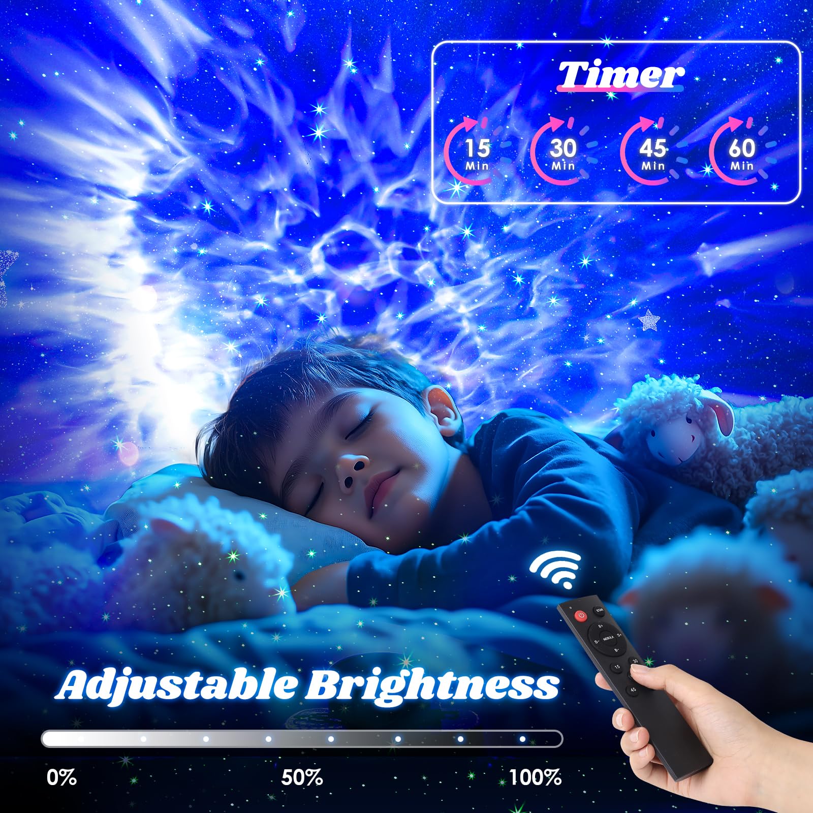 Galaxy Star Projector With Timer & Remote Control - Night Light For Bedroom Kids Room, Christmas Birthday Gifts For Adults Teens
