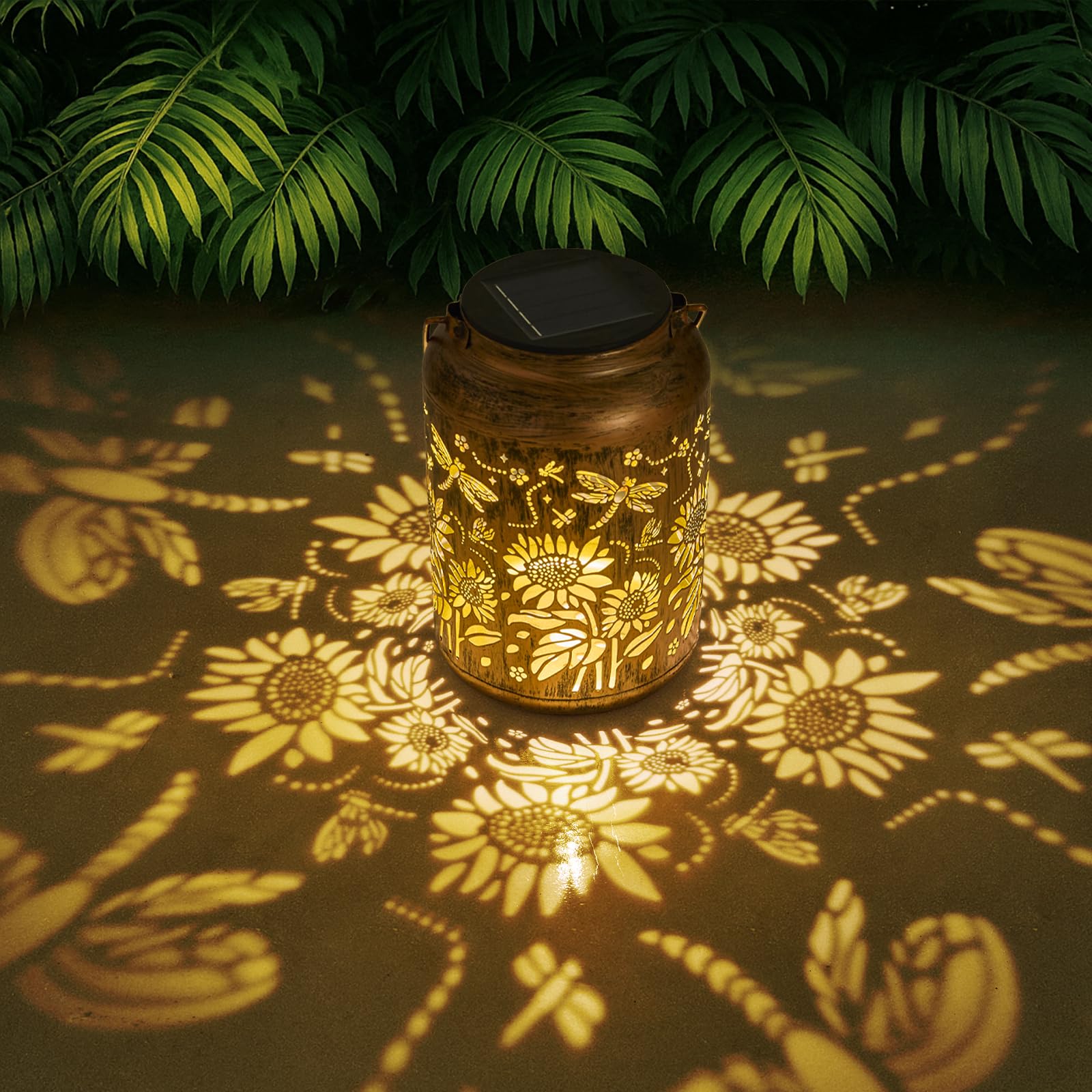Sunflower Solar Lantern  Chrismas Gifts  Outdoor Waterproof Led Decorative Garden Lights For Lawn  Landscape  Patio  Porch Hanging Solar Lights For Women  Ladies  Mom  Grandma