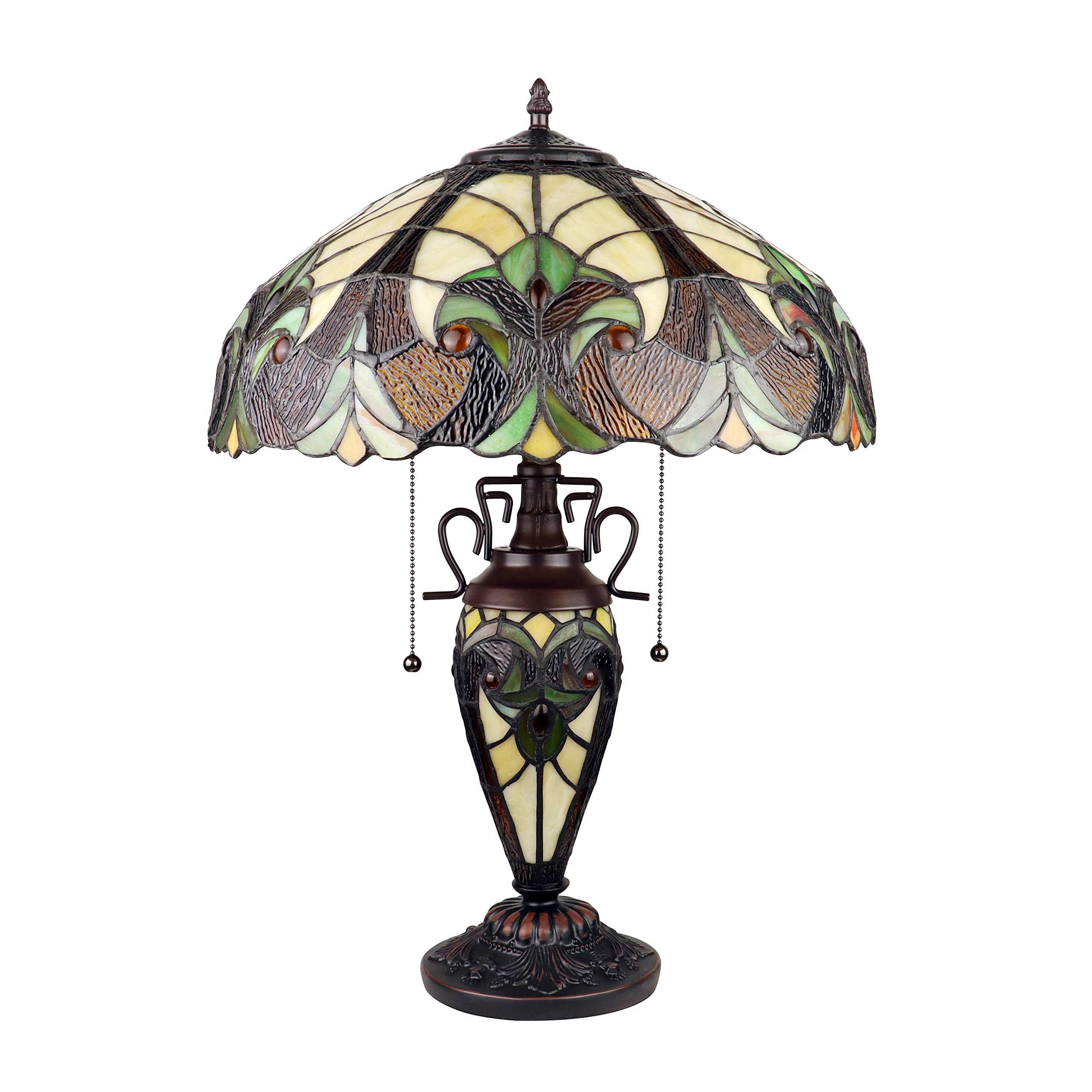 Chloe Lighting Victorian-Style Table Lamp, 3 Light, Antique Dark Bronze, 16in Wide, Multicolor, Model CH16780VI16-DT3