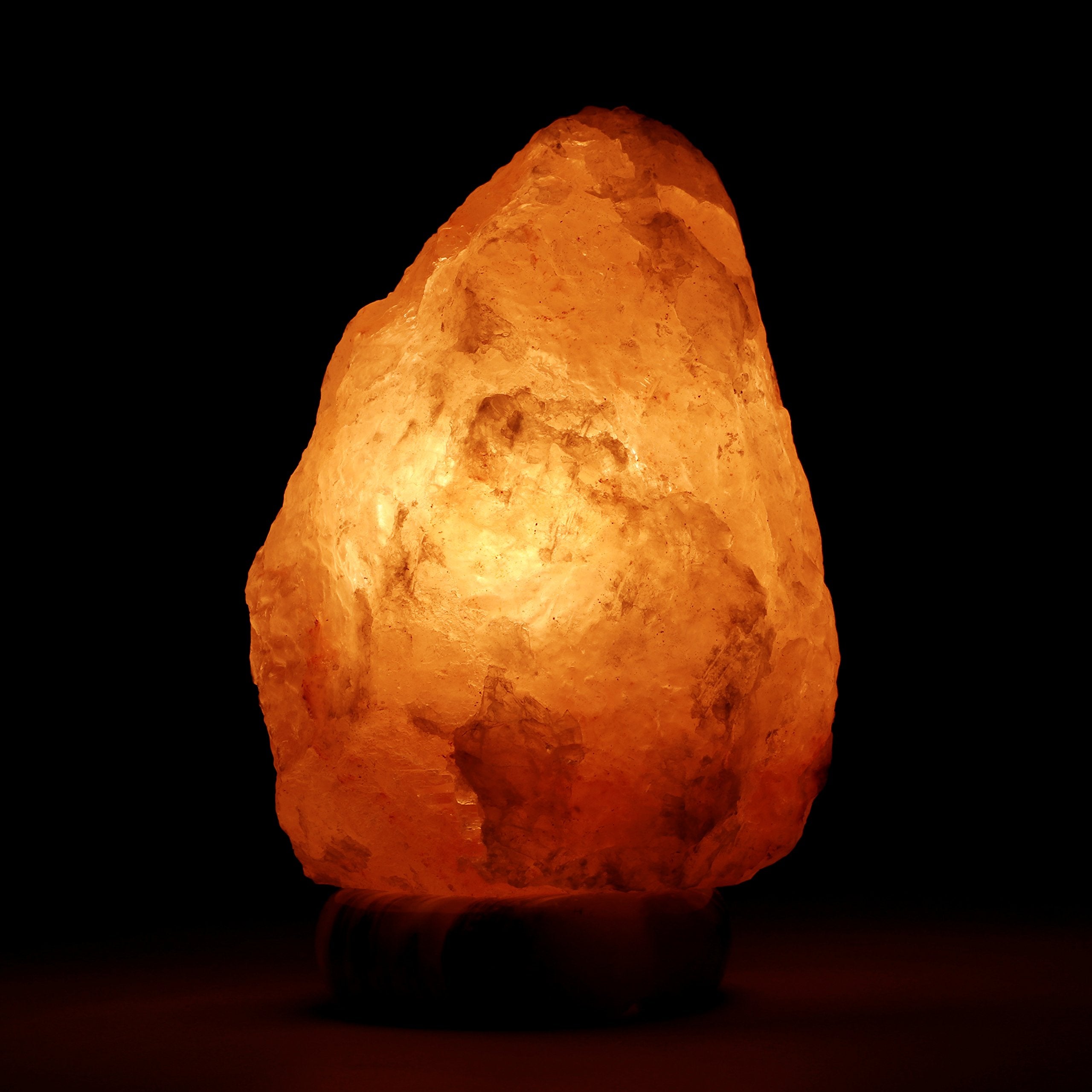 Deluxecomfort Cylinder Himalayan Rock Salt Natural Crystal, 9.5 Inches Tall-Soft Calm Light-Table Lamp, Orange Hue, 9.5&quot;, (Nsl-Ab-95)