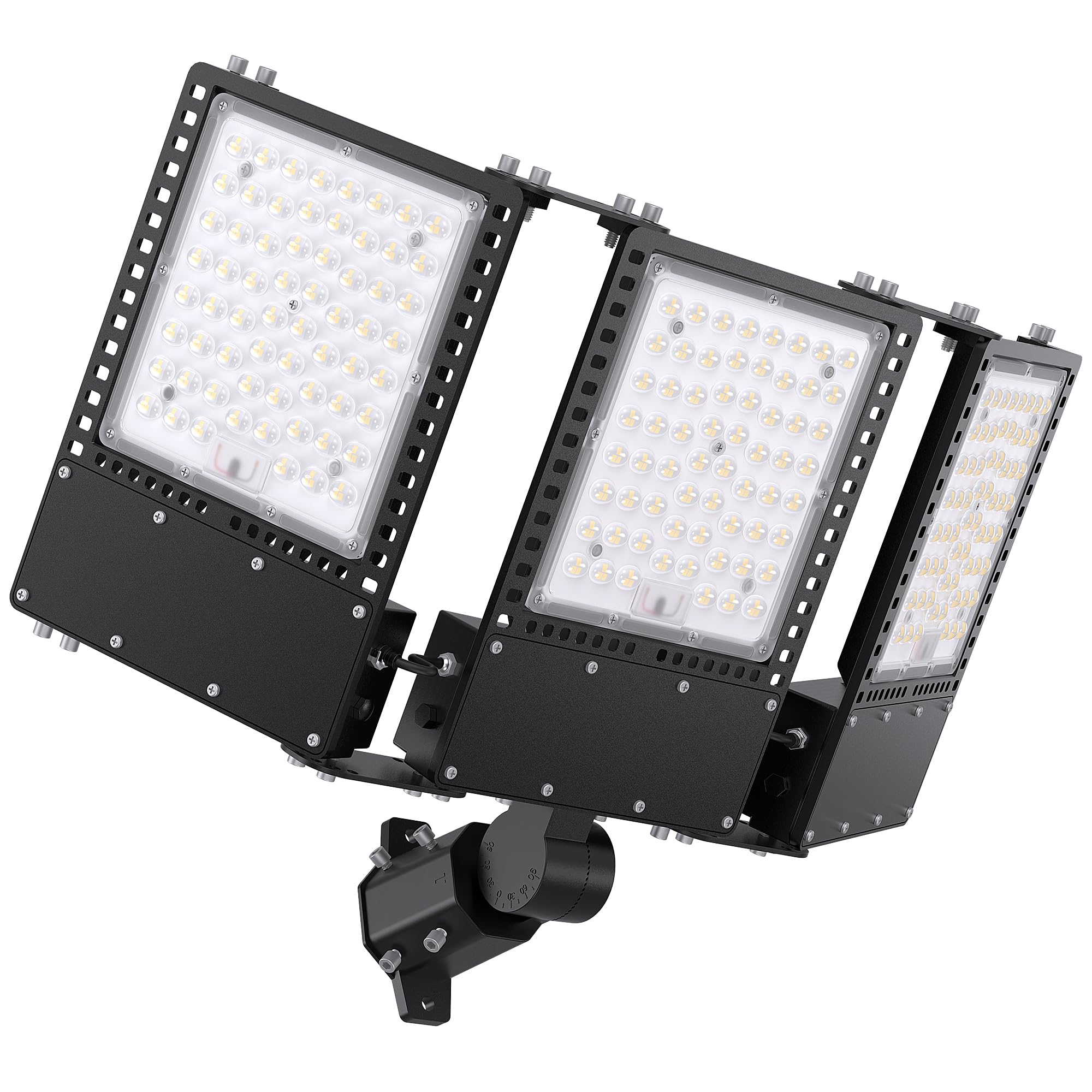 2025 New Upgraded 450W Dusk to Dawn LED Parking Lot Light 67500lm 5000K  ETL  IP67 Waterproof Adjustable 3-Head Street Lights Outdoor  Pole & Wall-Mounted Security Flood Lights for Yard