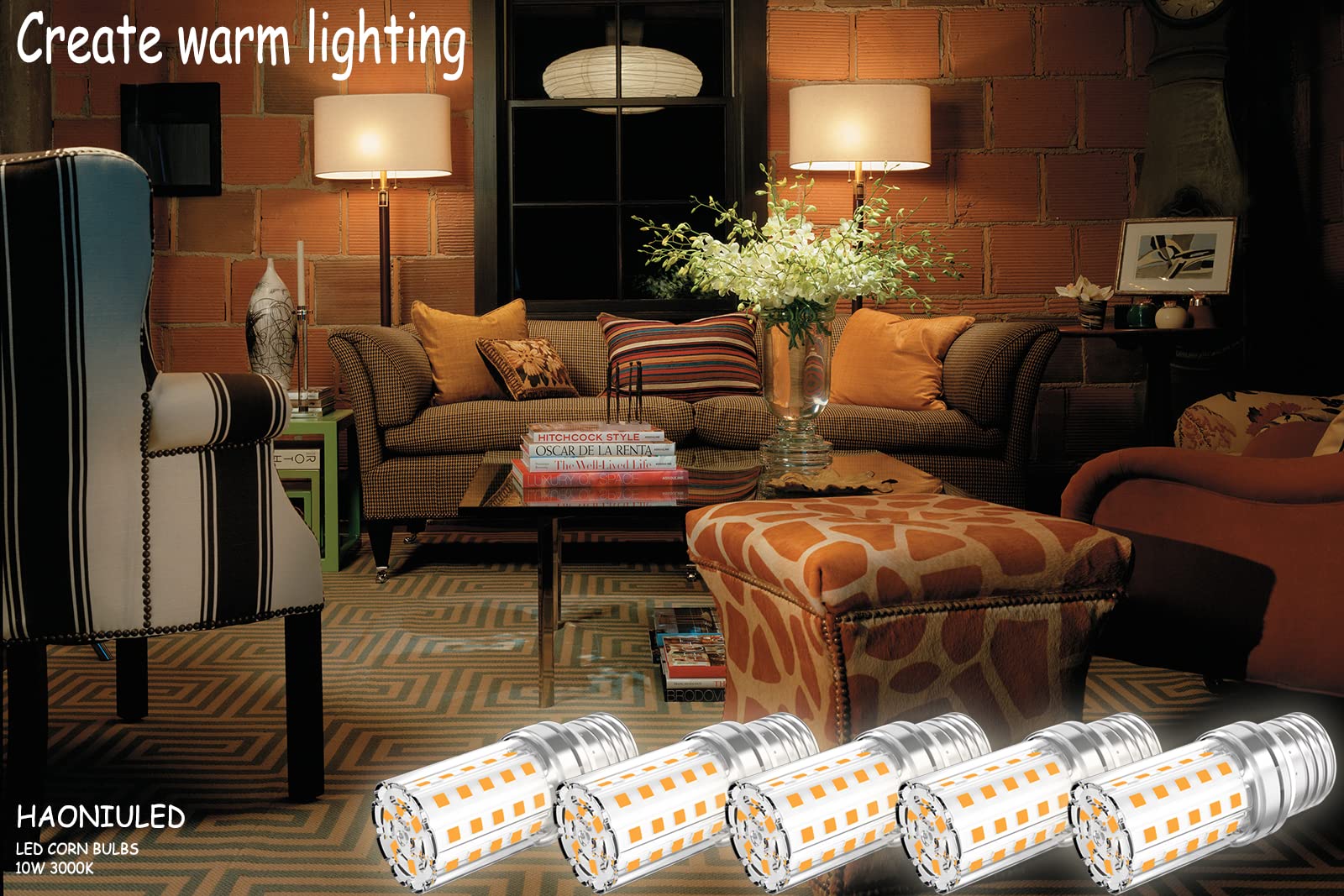 5 Pack, E26 Led Corn Light Bulbs, Warm White 3000K, 1000 Lumen, 100 Watt Equivalent Incandescent Bulbs, Non-Dimmable E26 Led Bul