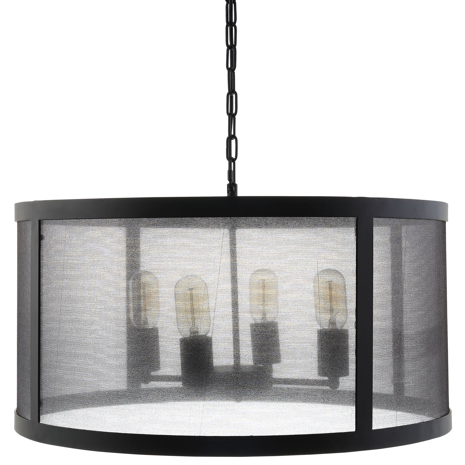 Modway Frost Steel Metal Ceiling Light Pendant Chandelier in Black