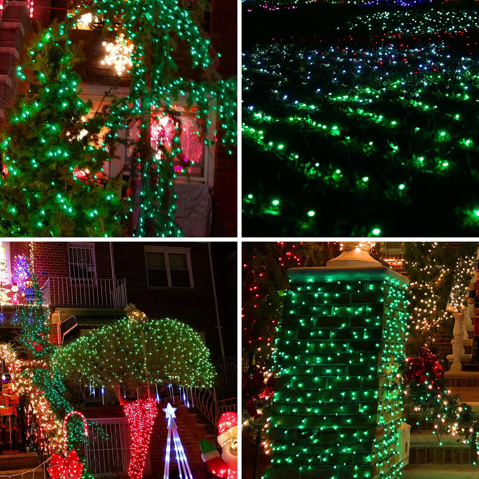 Glownova Green Wire Green Incandescent Bulb 300 Mini String Lights For Indoor Christmas Tree Garland Birthday Wedding Party Festival Decoration