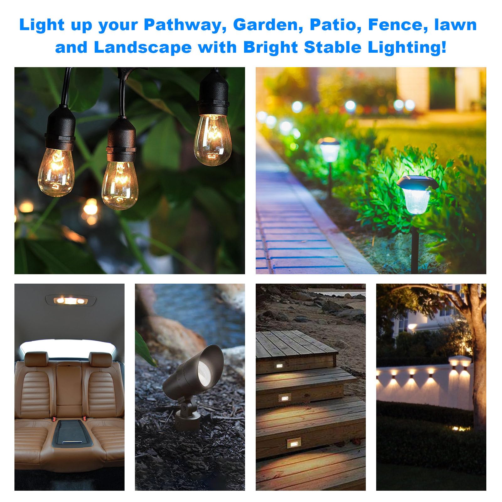 Kscjdg 7W 12V Landscape Light Bulbs -T5 Low Voltage Light Bulb For Garden Light Bulbs Deck Light Bulbs Yard Light Bulbs Low Volt