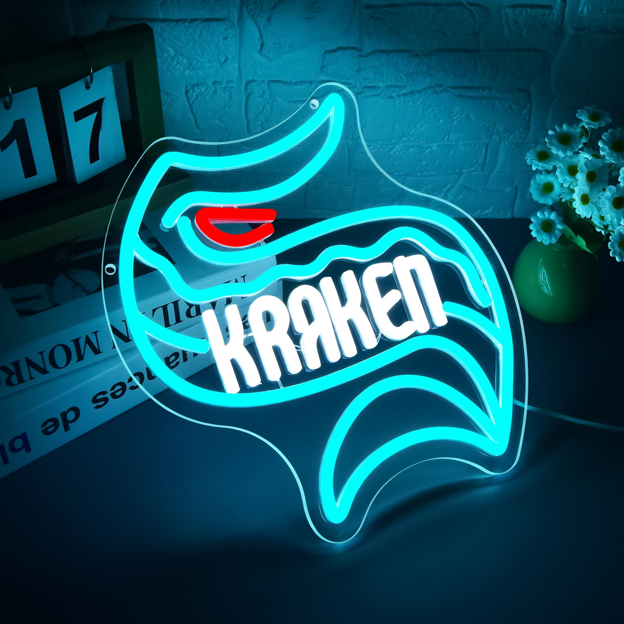 Ice Hockey Neon Sign For Wall Decor Hockey Neon Light For Man Cave Dimmable Sports Player Led Light Up Sign For Garage Decor Dormitory Bar Club Shop Birthday Gift For Sports Fans(Zkp199)