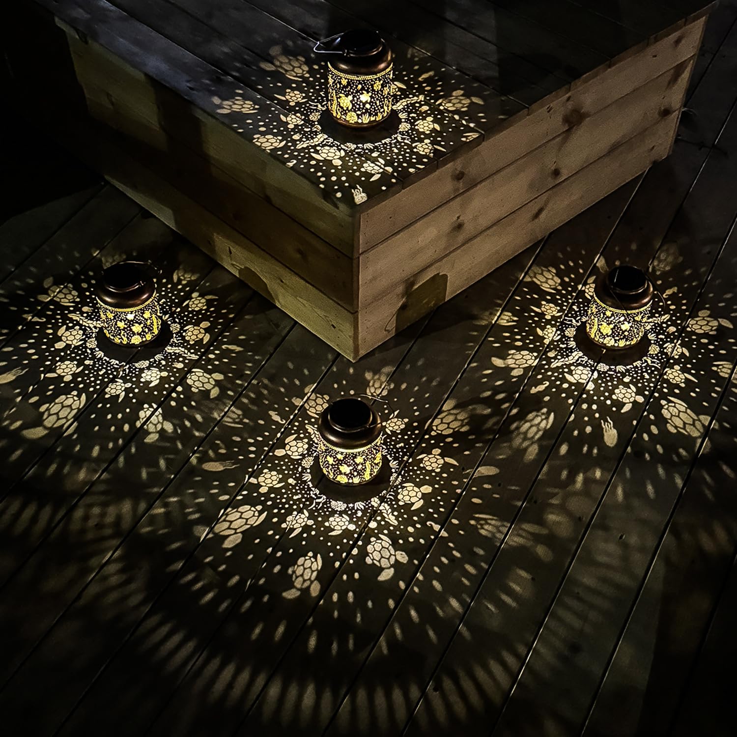 2 Pack Sea Turtle Solar Lanterns Outdoor Waterproof,Hanging Solar Lights Sea Turtle Gifts For Women Metal Led Decorative Light F