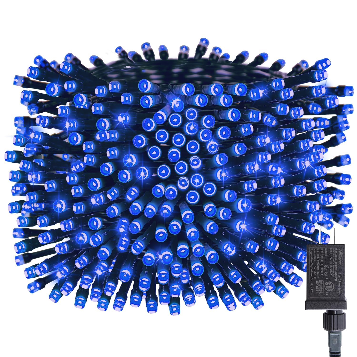 Minetom Christmas String Lights 200 LED Twinkle Fairy Lights 66 Ft Blue Green Wire Indoor Outdoor Holiday Decorations