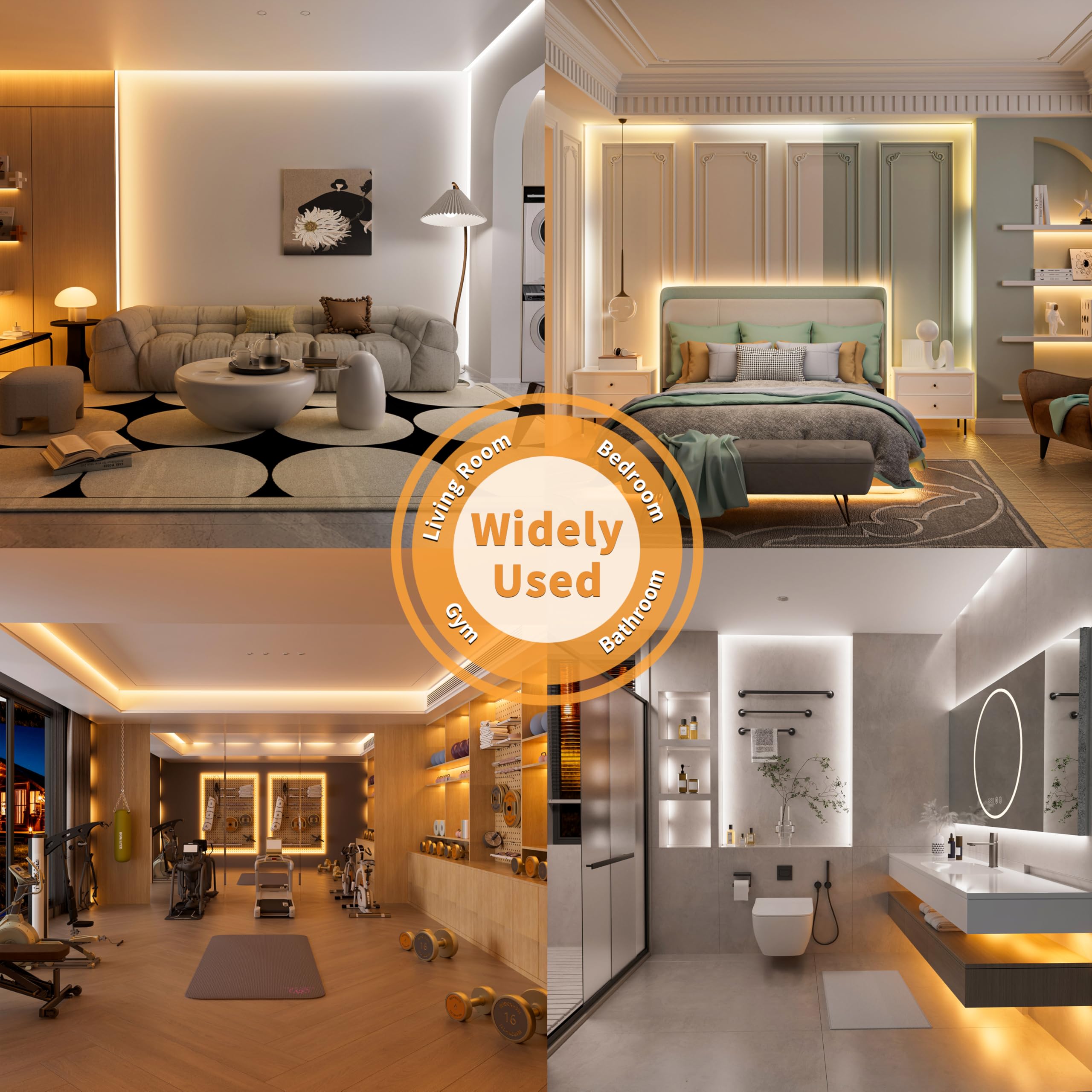 Pautix Cob Led Strip Lights Addressable 2700K-6500K Chasing White Light Cct Smart Ic Tunable Tape Lights 32.8Ft Super Bright Dimmable Alexa Voice Control For Under Cabinet Bedroom Kitchen Diy Lighting