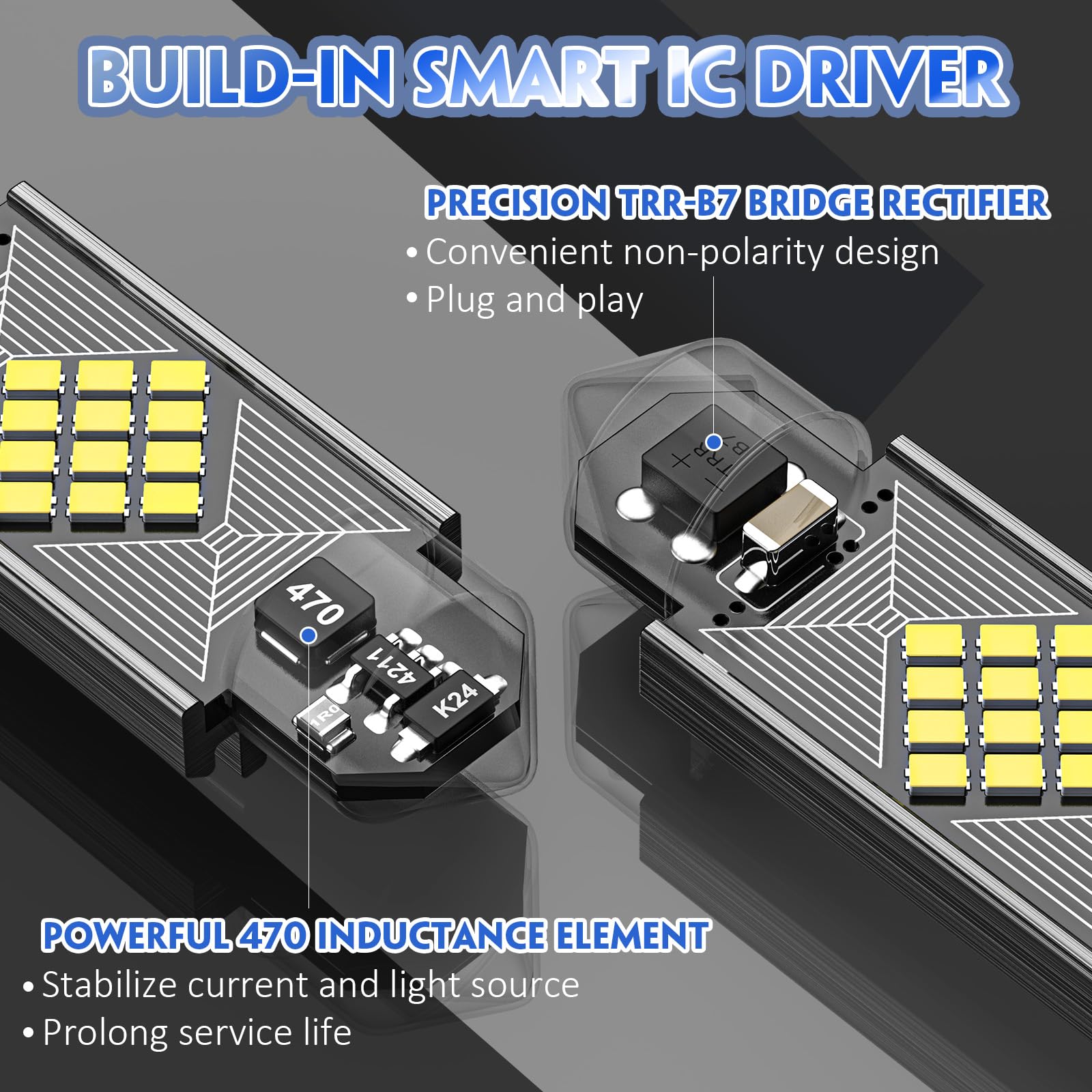 Zakolak Auto 6Pcs 578 211-2 212-2 Led Dome Light Bulbs, Extremely Bright 41Mm 42Mm 569 6411 1.61Inch Led Interior Car Festoon Bu