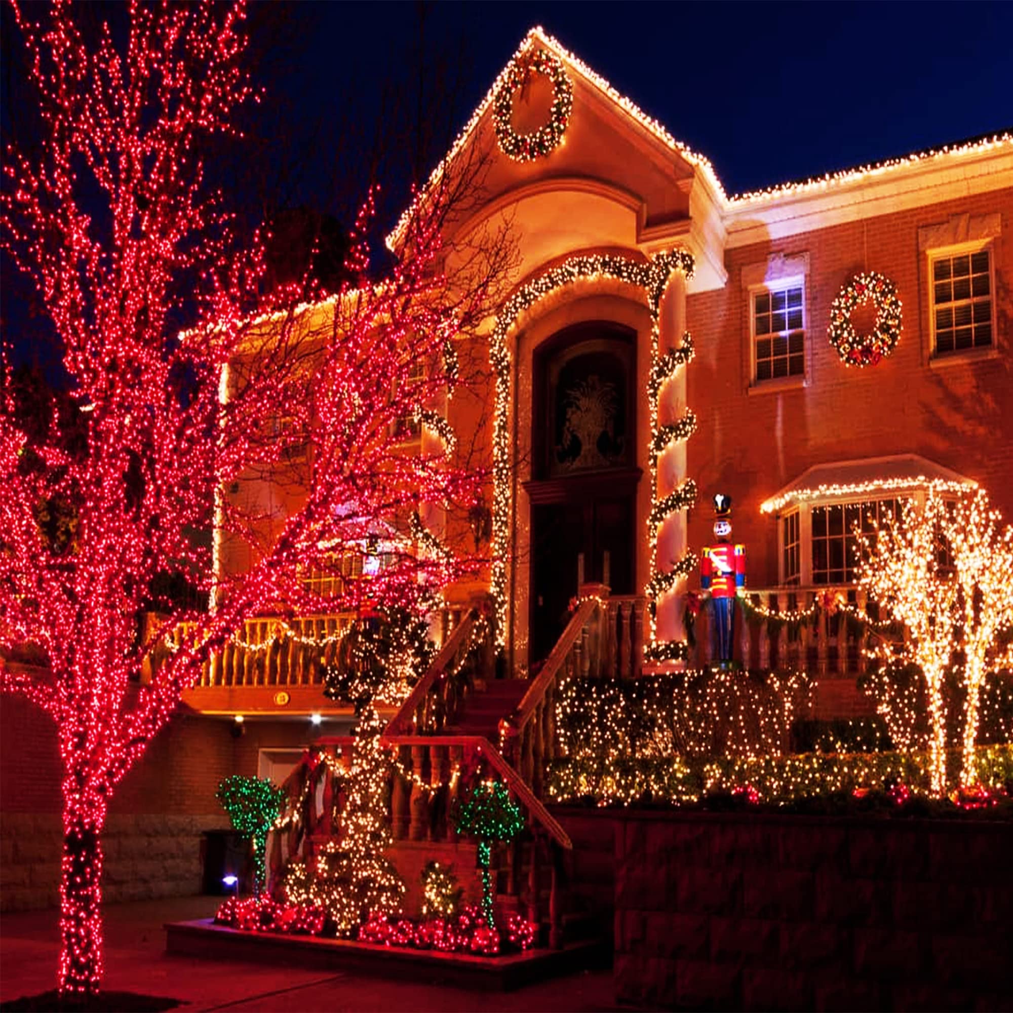 Kemooie 500 Led Valentine'S Day Lights, 164Ft 8 Twinkle Modes And Memory Function Plug In Waterproof Tree Lights For Garden Tree