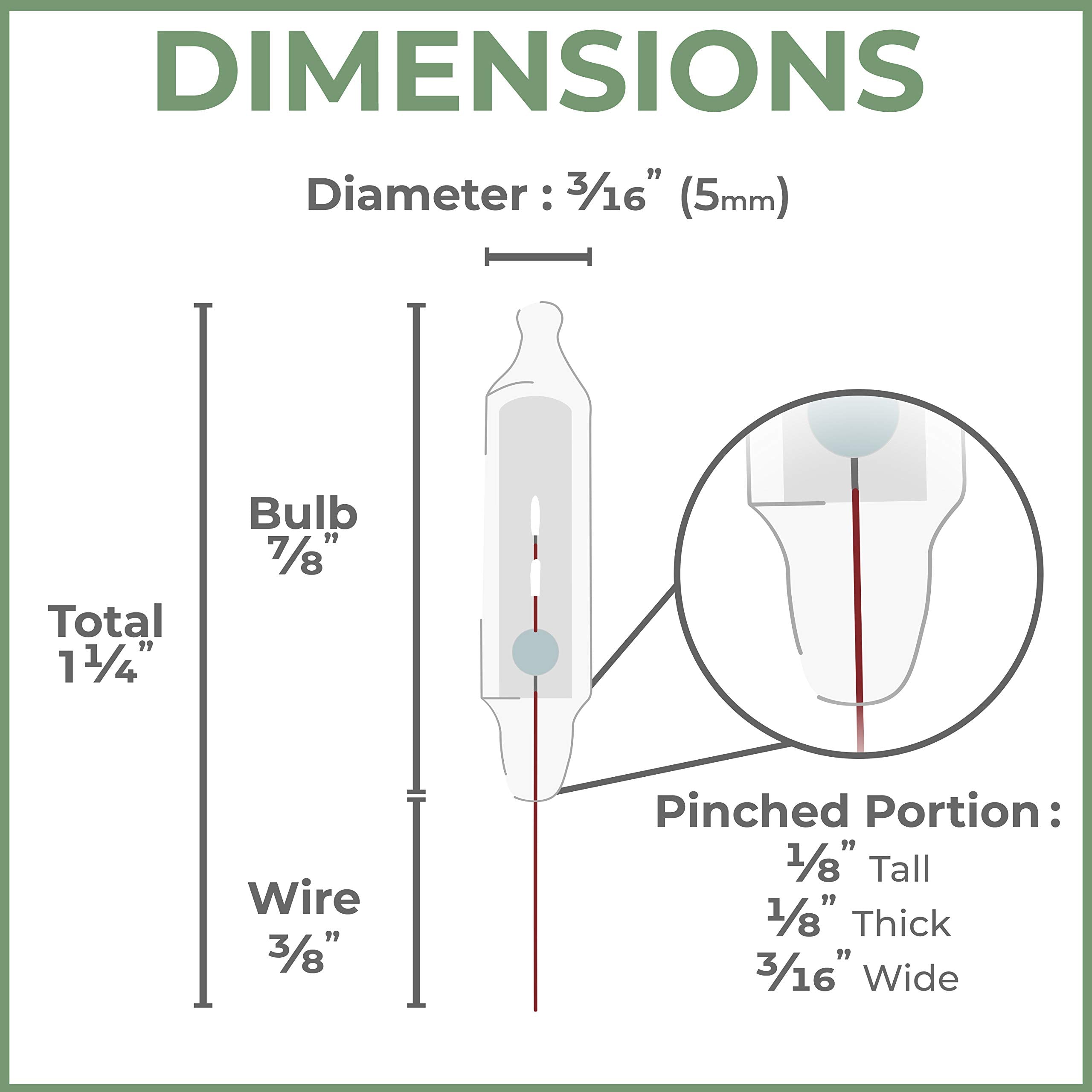 612 Vermont 2.5V Multi Mini Christmas Replacement Bulbs for Christmas Trees and Incandescent String Lights, Pinched Base, 100 Co