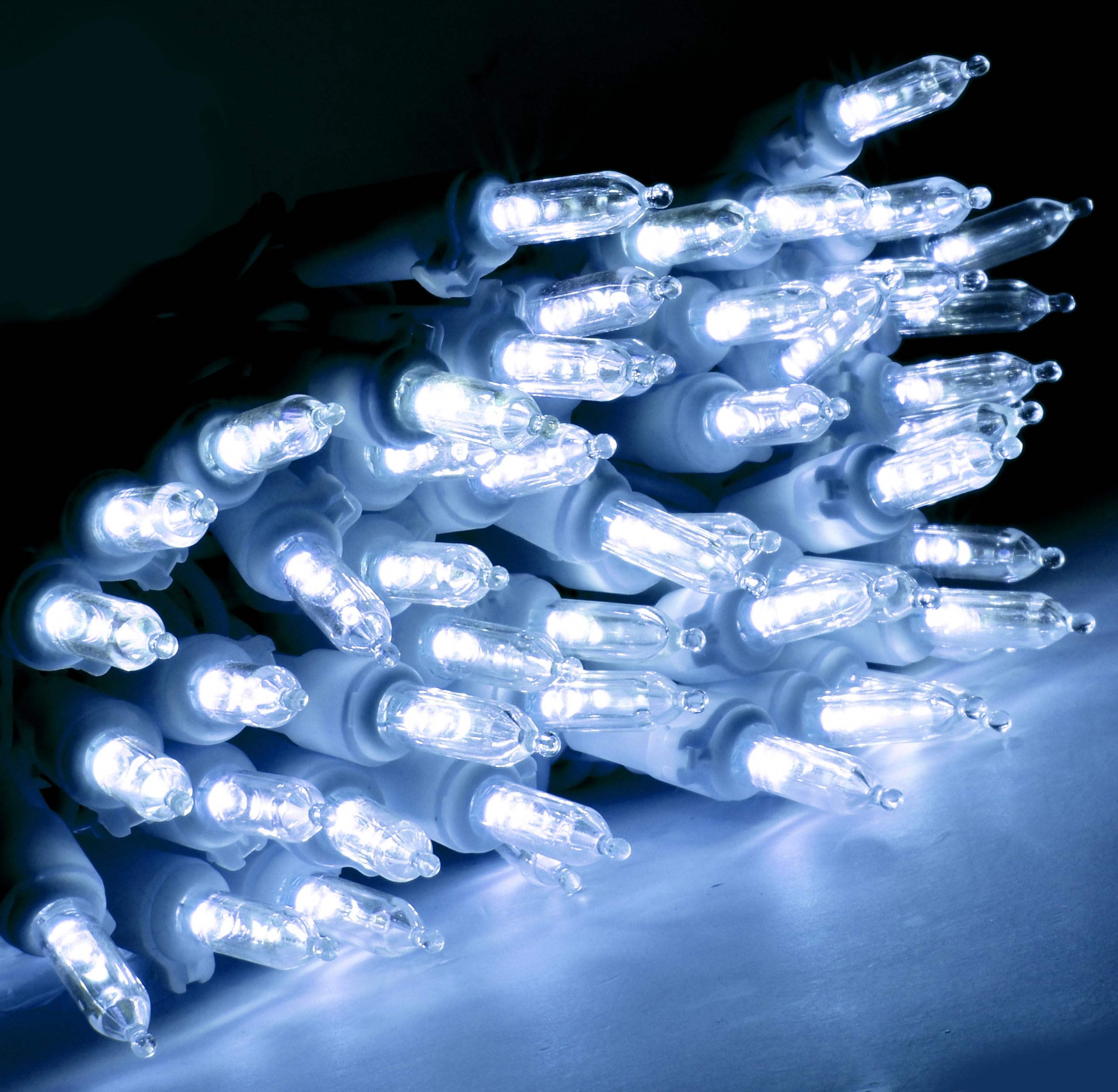 Holiday Essence 100 LED Christmas String Lights Set, 26.9 Ft, Cool White, Indoor/Outdoor, UL Certified, Model YOS100/2SW-MC