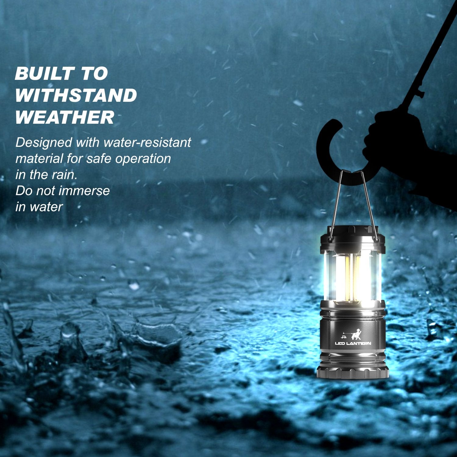 MalloMe LED Camping Lantern Flashlights 2 Pack - Super Bright - 350 Lumen Portable Outdoor Lights - AA Batteries Required, Not I