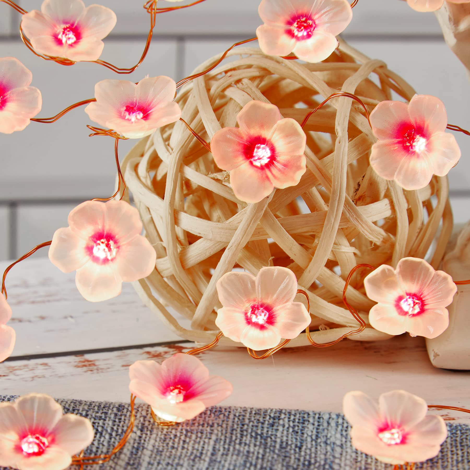 Garden D  cor Solar Outdoor Flower Lights Cherry Blossom Solar D  cor Garden Fairy Lights Sakura Flower Patio Lights Yard D  cor