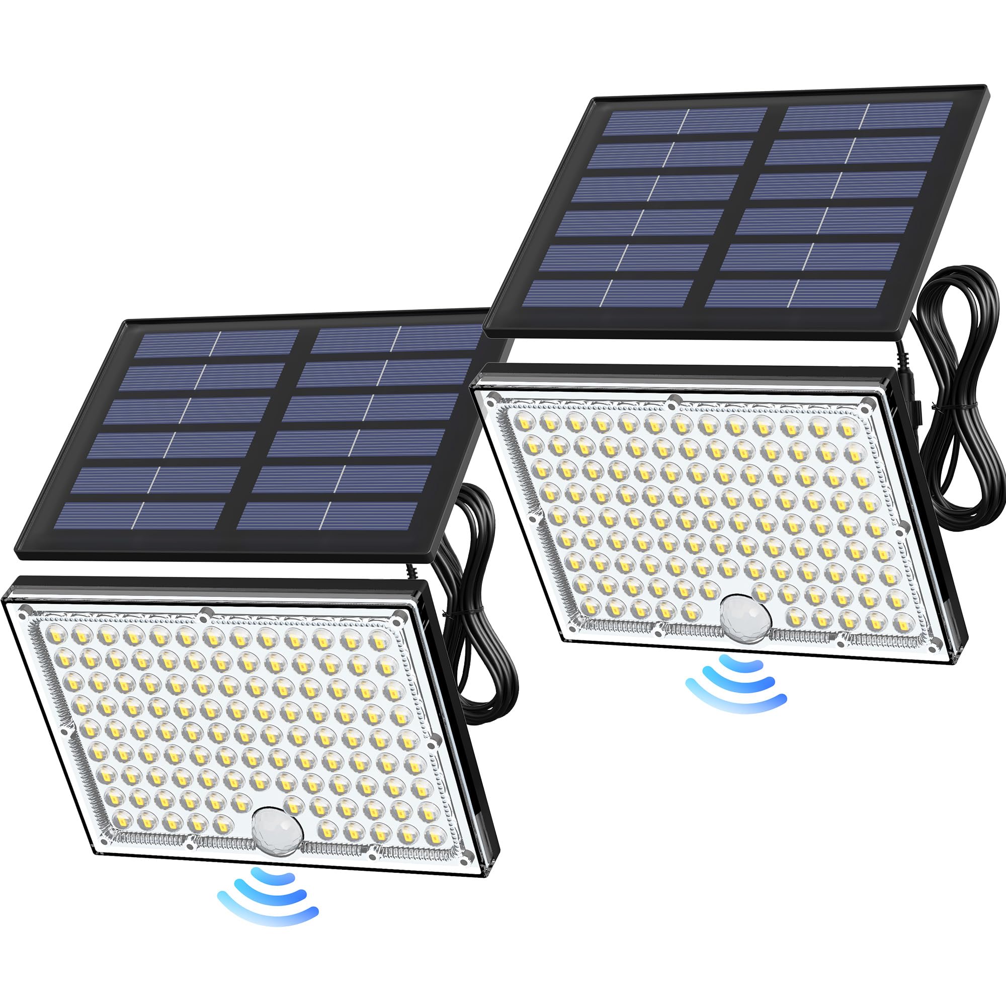 Jackyled Solar Motion Lights, 113 Led Waterproof Security Lights, 2 Pack, Black, Model Jackyled791