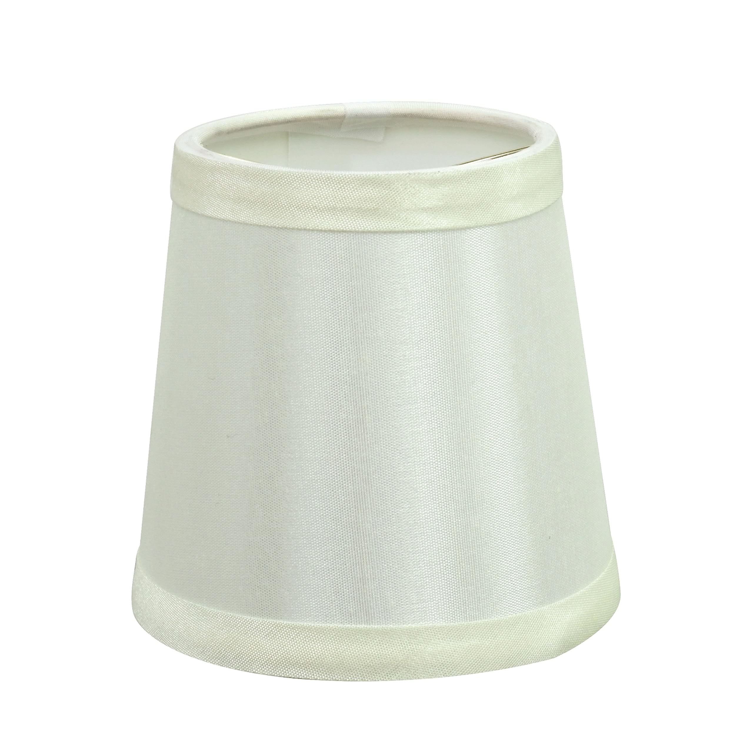 Aspen Creative 32712-2B, Empire Clip-On Chandelier Lamp Shade, Off White, 3&quot; Top x 4&quot; Bottom x 4&quot; Slant Height, Set of 2