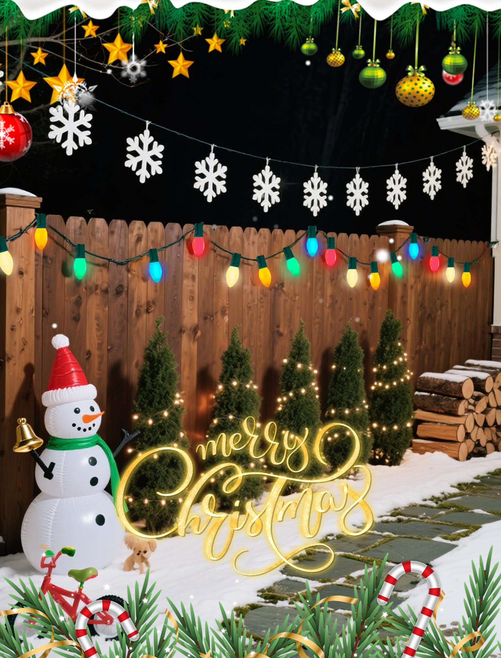 50 Pack C9 Multicolor Christmas Light Bulbs  Ceramic 7W Incandescent Bulbs For Outdoor Christmas String Lights  C9 Replacement Night Bulbs For Party Patio Holiday Xmas Decor  E17 Intermediate Base