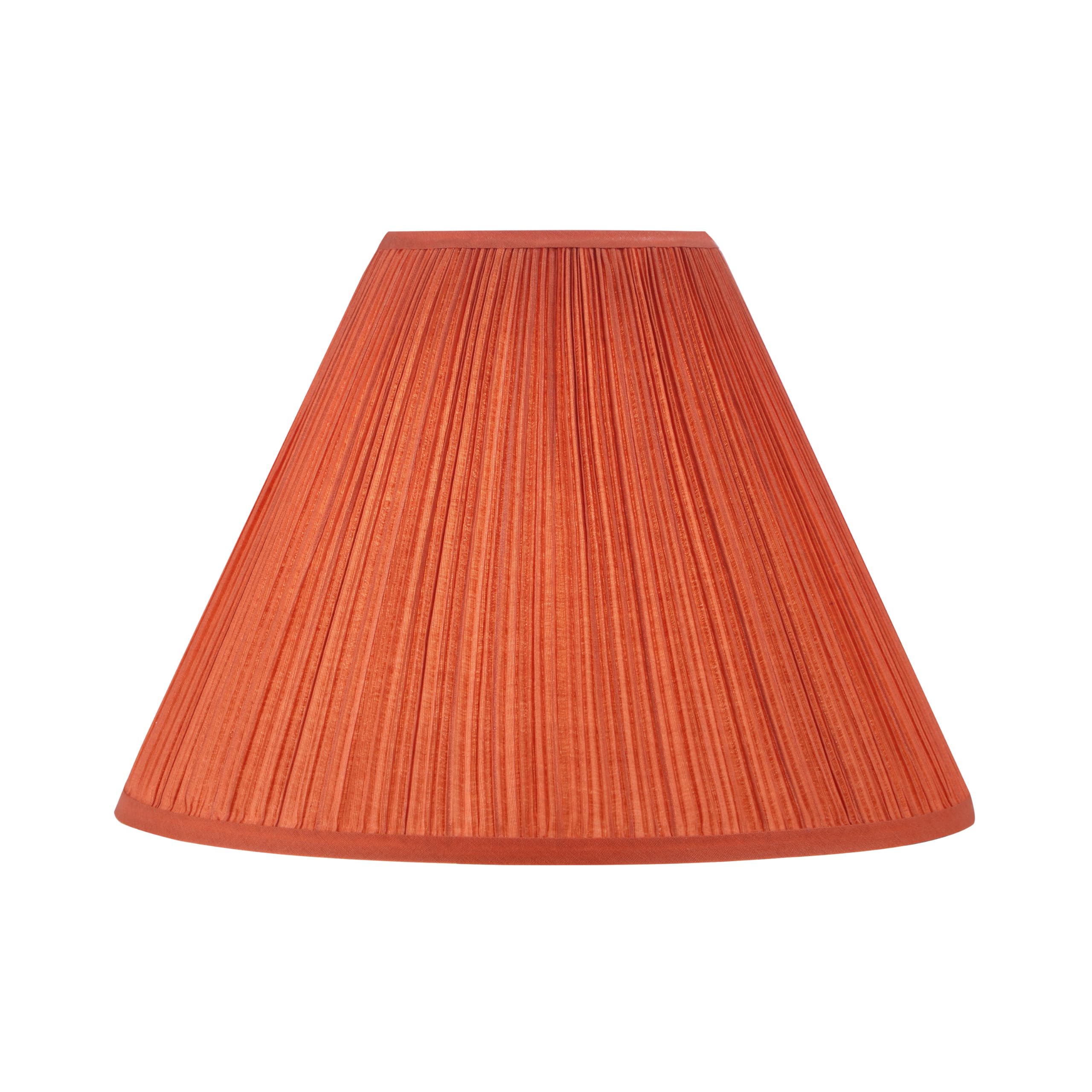 Aspen Creative Empire Lamp Shade, 6" Top x 16" Bottom, Carrot Pleated Faux Silk, Model 33197