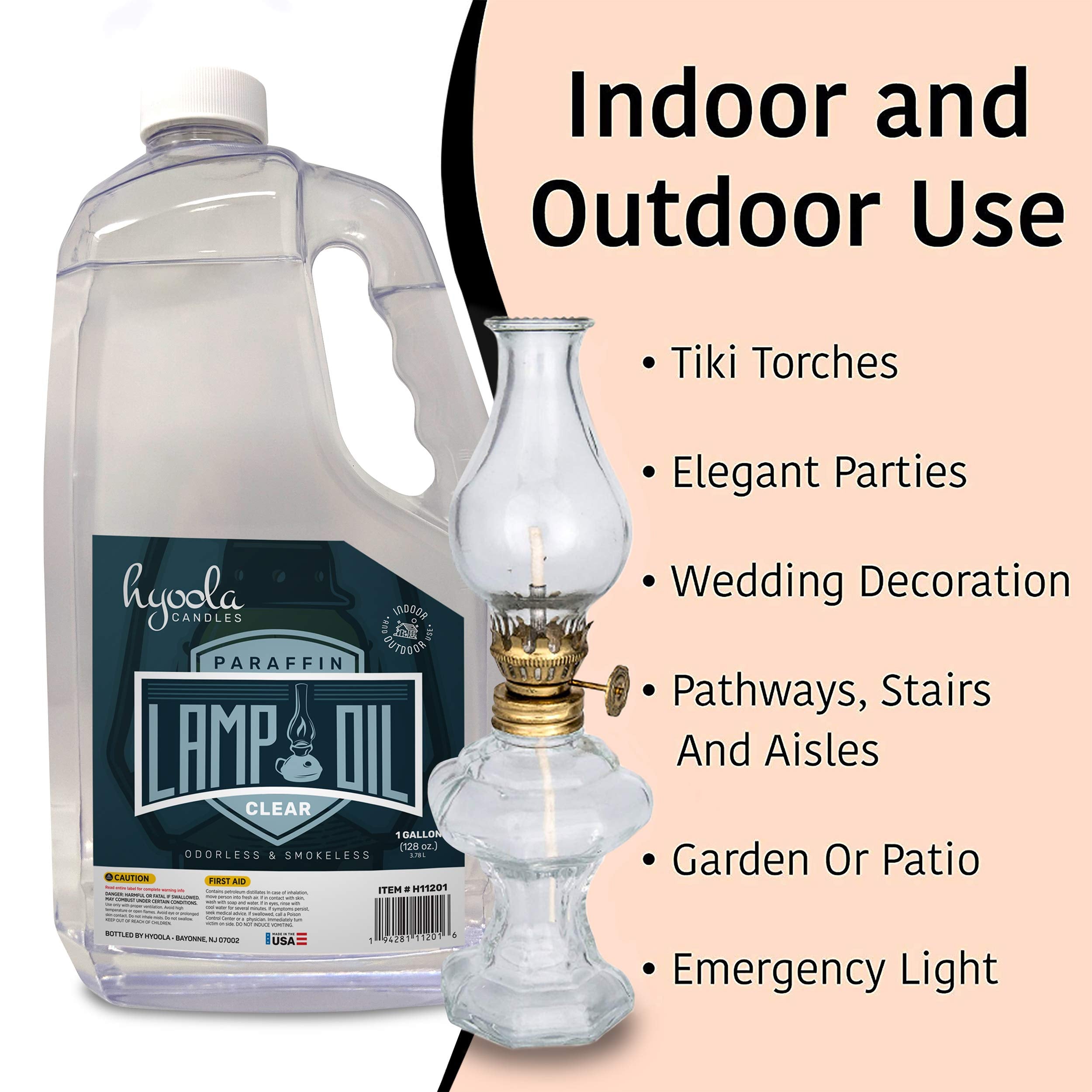 Hyoola 1-Gallon Liquid Paraffin Lamp Oil - Clear, Odorless, Ultra Clean - 2 Pack