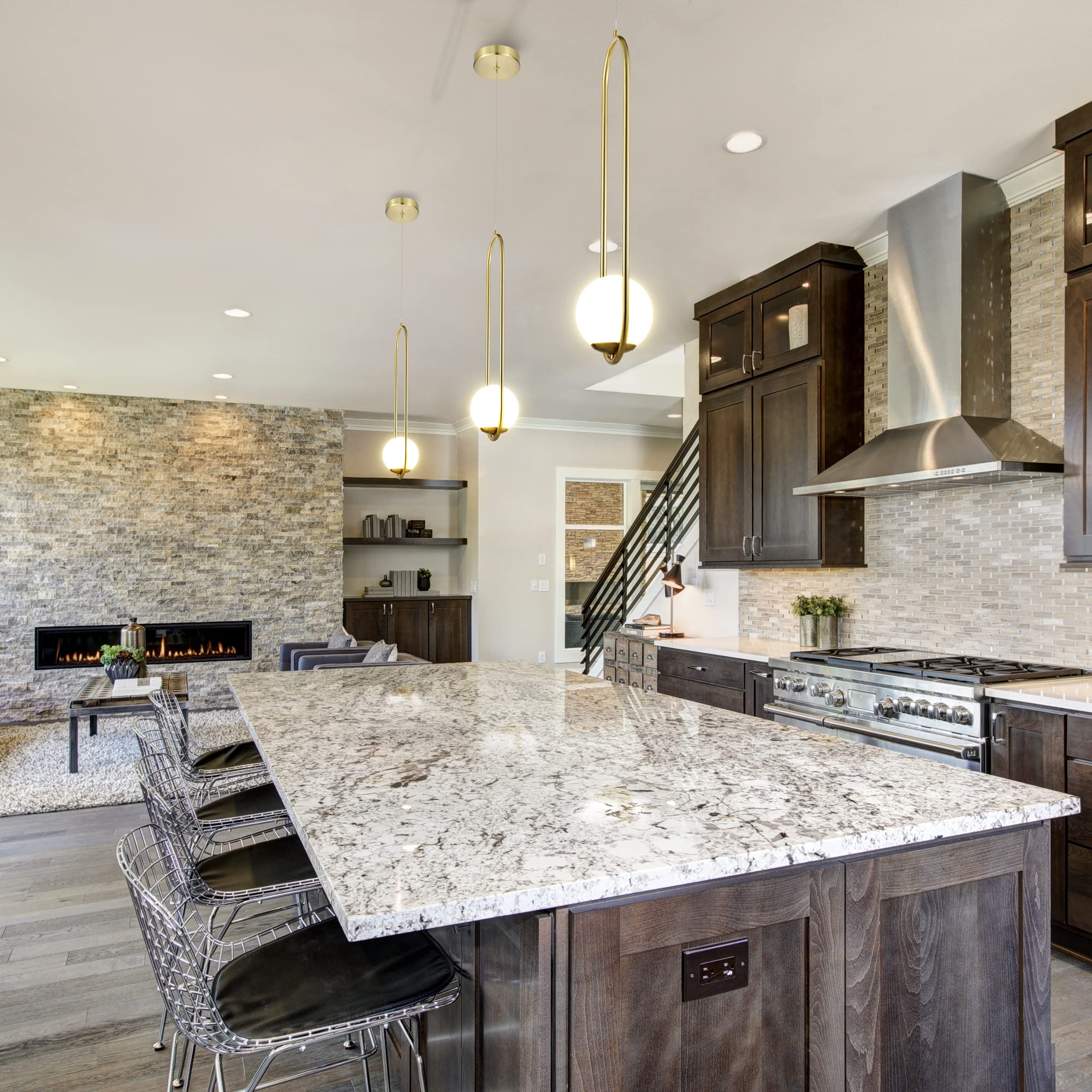 Vonn Capri 7&quot; Led Pendant Light, Height Adjustable, Antique Brass & Glass Shade