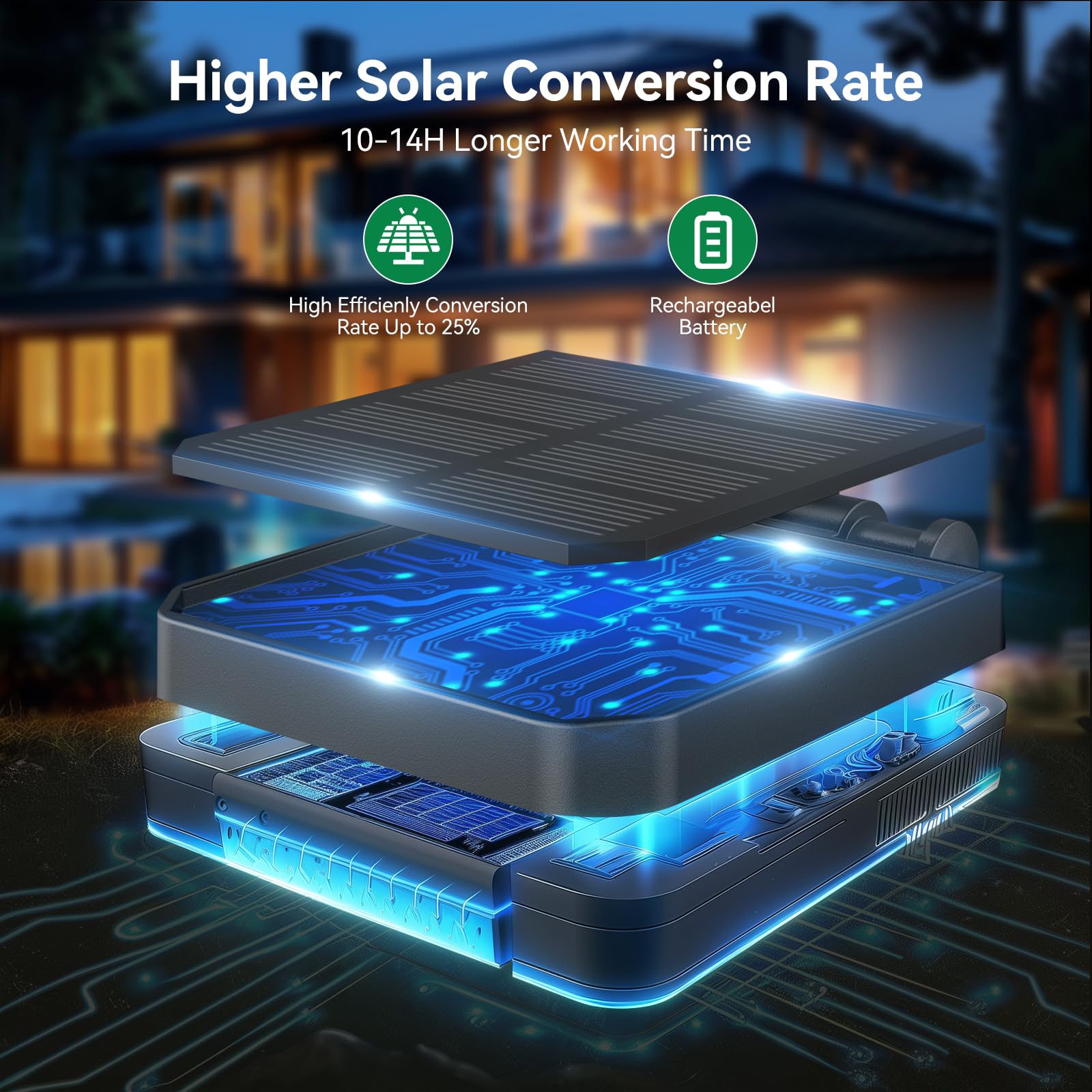 Kooper 6 Pack Solar Garden Lights - Waterproof Auto On/Off Sunflower Decor For Outdoor, Patio, Backyard