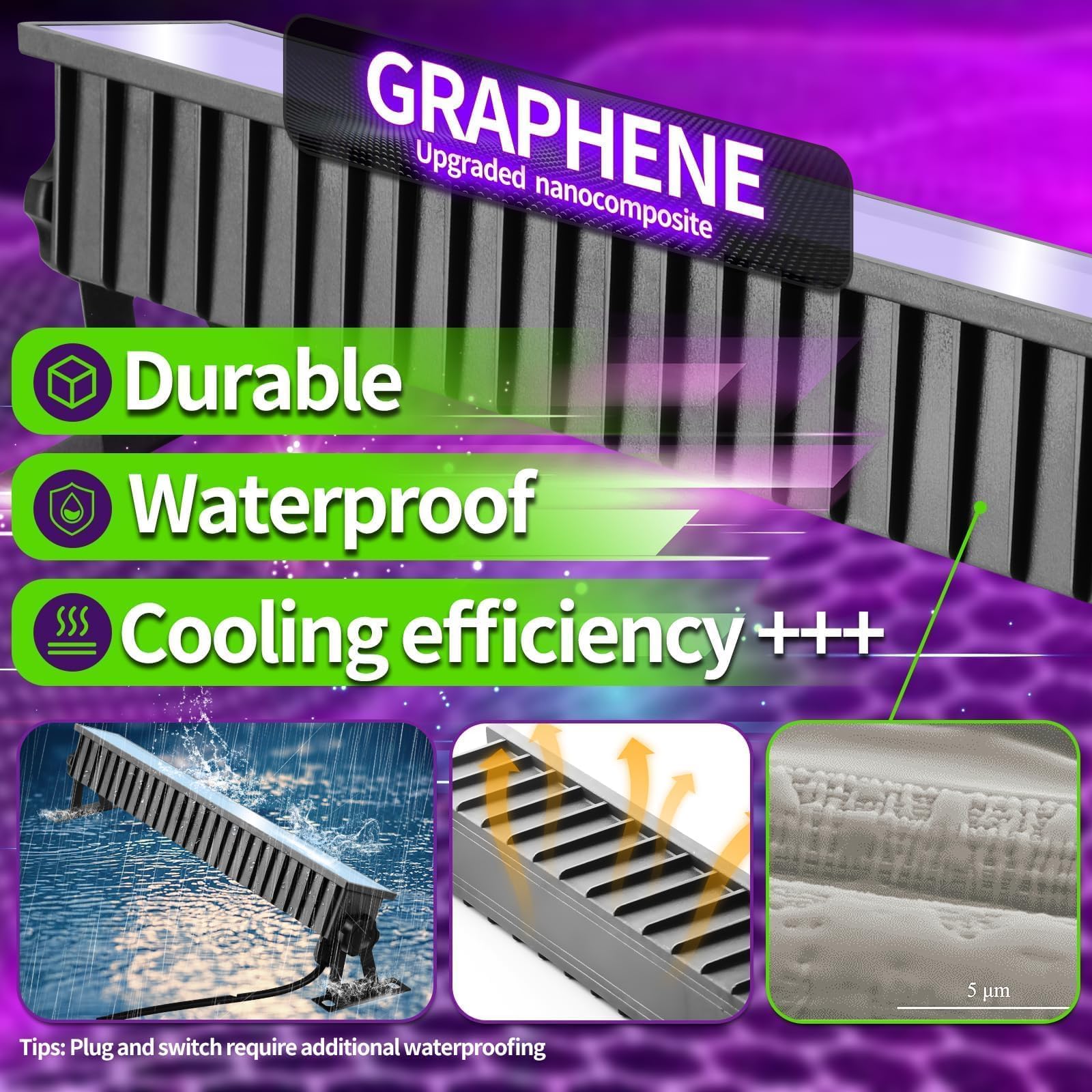 Thecham 42W Led Black Light Bar - Waterproof, 6Ft Cord, Ideal For Glow Parties & Halloween