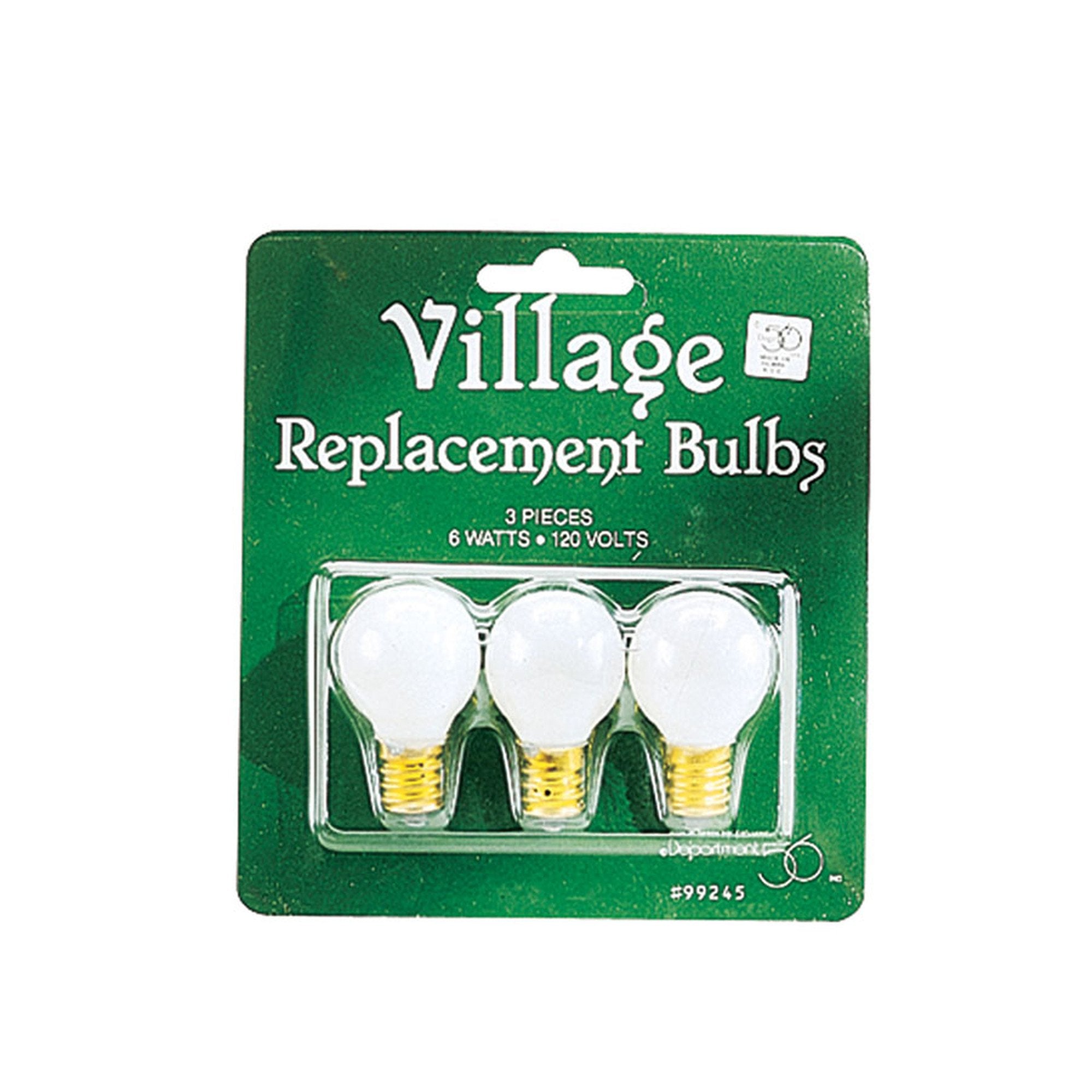 Department 56 Accessories for Villages Replacement Round Bulb Lights, Multicolor, 3 Count (Pack of 1)