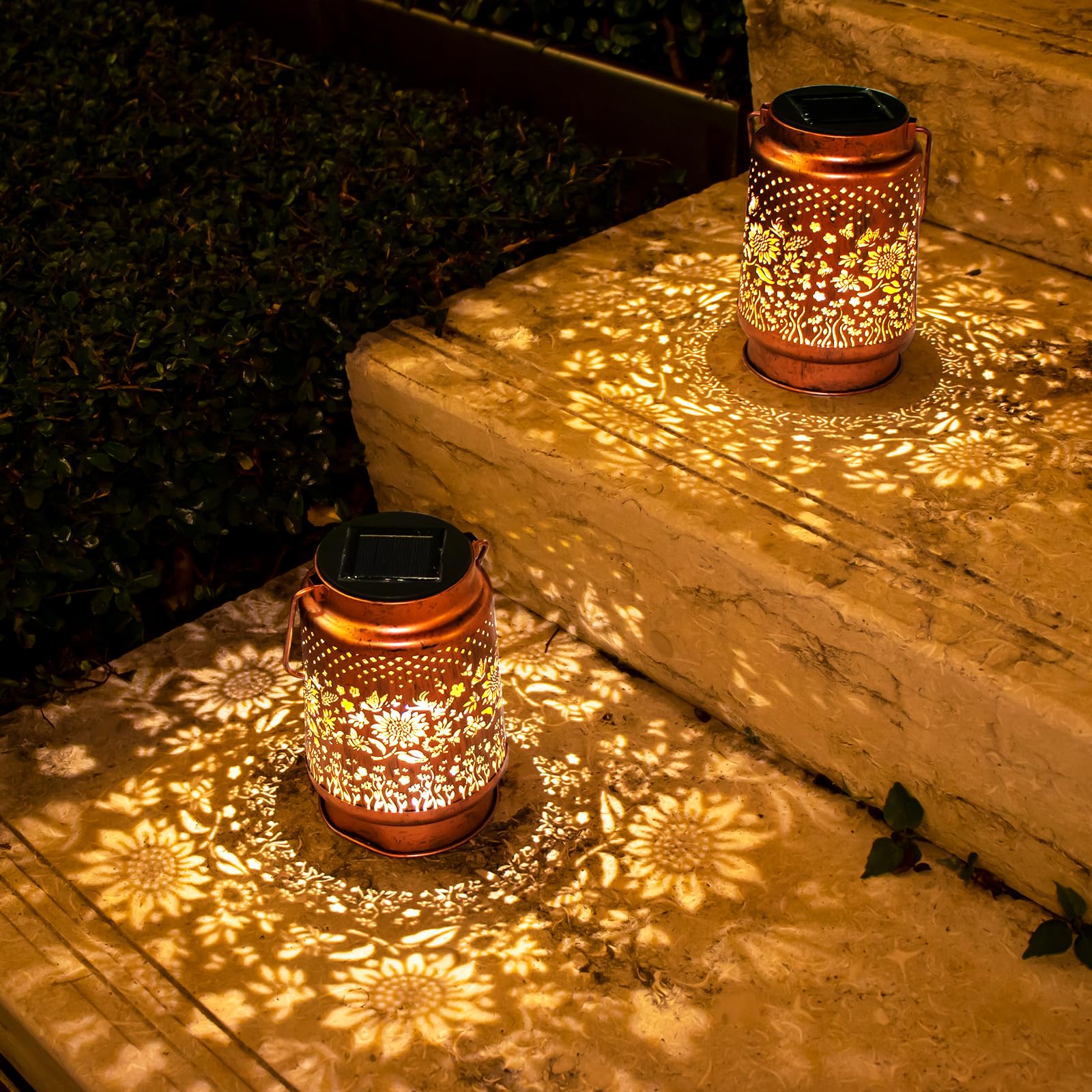 Solar Lanterns Outdoor Garden Decor Sunflower Birthday Retirement Gifts For Women  Mom  Grandma  Friend  Thanksgiving  Decorative Waterproof Hanging Led For Yard  Patio  Lawn  Landscape  Backyard
