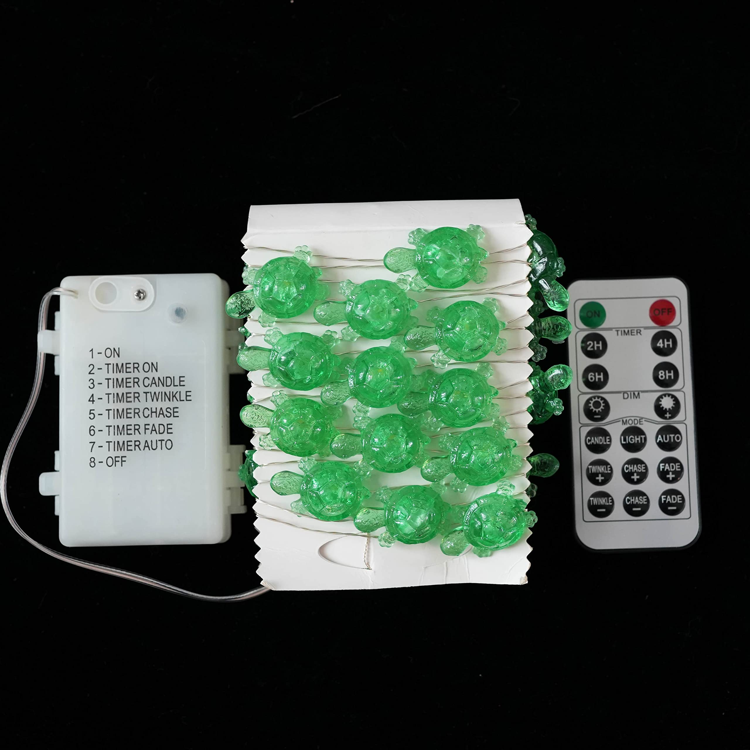 Decorman Turtle Decorative String Lights, 14Ft 40 Led 8 Modes Warm White Weatherproof Battery Operated Ocean Theme Lights For Bedrooms Parties Weddings Gardens With Remote And Timer