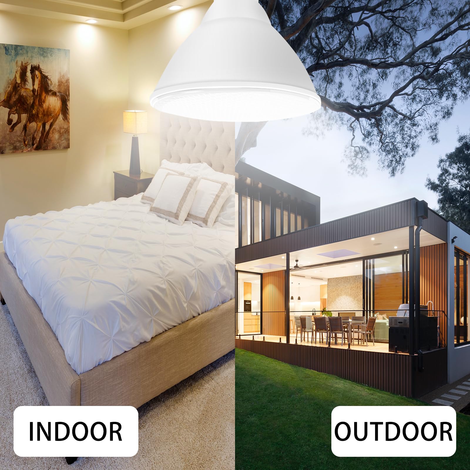 Loxyee Par38 Amber Yellow Led Bug Light Bulbs Outdoor,20W(200W Equivalent) Bug Light For Outside 2000K, E26 Base Flood Light Bulbs For Porch Lights,Hallway Lighting,Decorative,Dimmable(4 Pack)