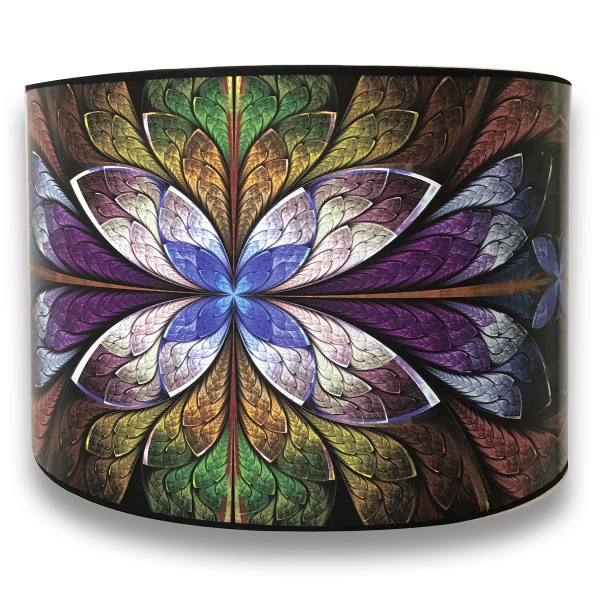 Royal Designs, Inc. Trendy Decorative Handmade Drum Shade, Made In Usa, 10In, Hbc-8040-10, Purple Lotus