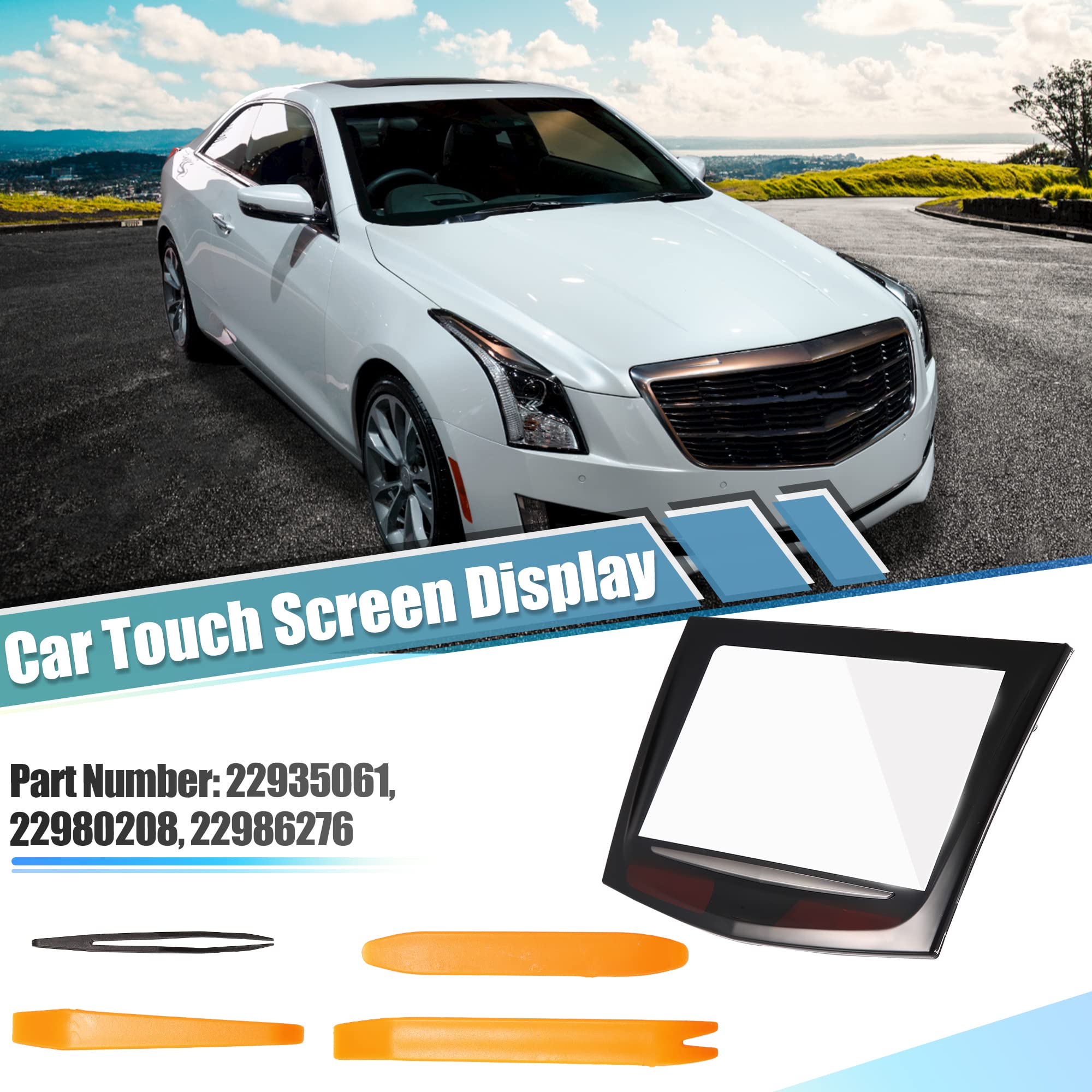 X Autohaux 1 Set Touch Screen Display For Cue Infotainment System For Cadillac Ats Cts Elr Escalade Srx Xts 2013-2017 20867046 22912609 Gel Free Touch Screen Protector W/Trim Remove Tool
