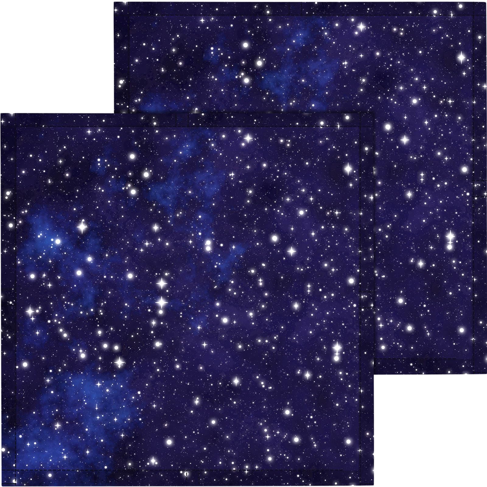 Baquler Fluorescent Light Covers, 2x2 ft, Magnetic, Flame Retardant Fabric, Starry Sky Design