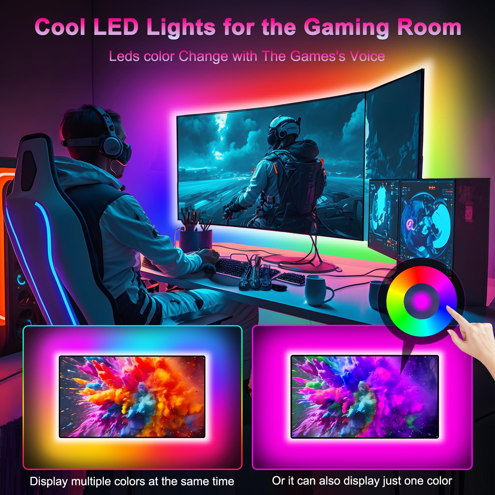Daymeet LED Strip Lights for TV, RGB Dreamcolor, 9.84ft for 32-43in TV, APP Remote Control, Model XR-CAHCX3M