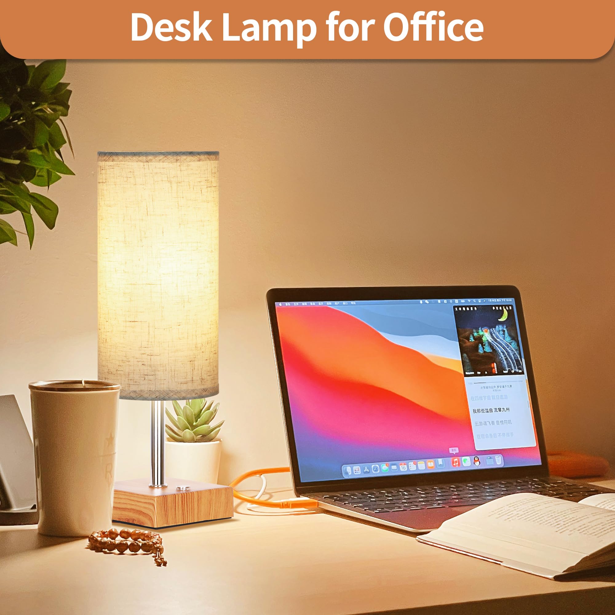 Cordless Table Lamp, Rechargeable Lamp Touch Control Dimmable, Battery Operated Small Bedside Table Lamps for Night stand, Cordl