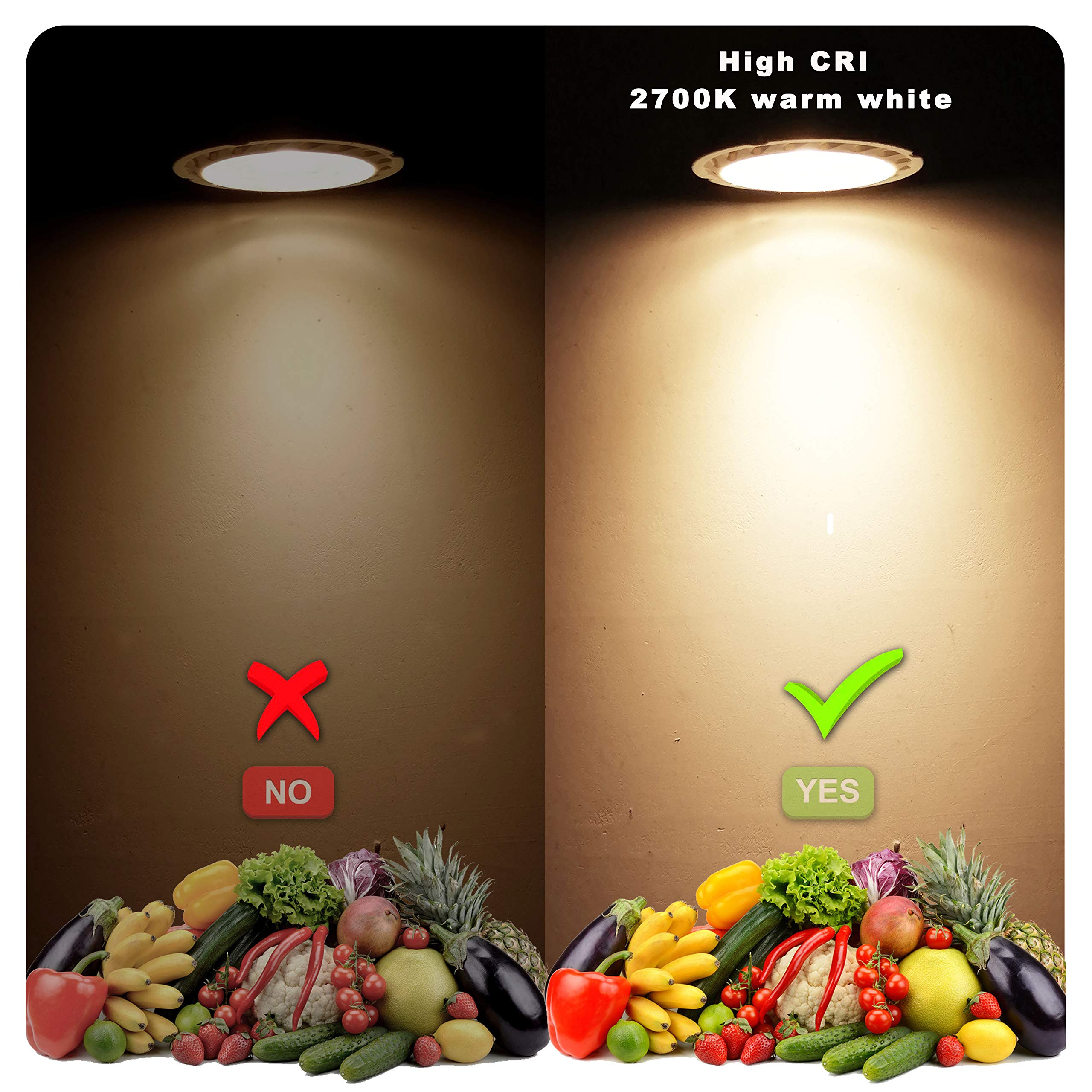 ALIDE MR16 3W LED Bulbs, 20W Halogen Equivalent, 2700K Soft Warm White, 6 Pack, Non-Dimmable, 12V GU5.