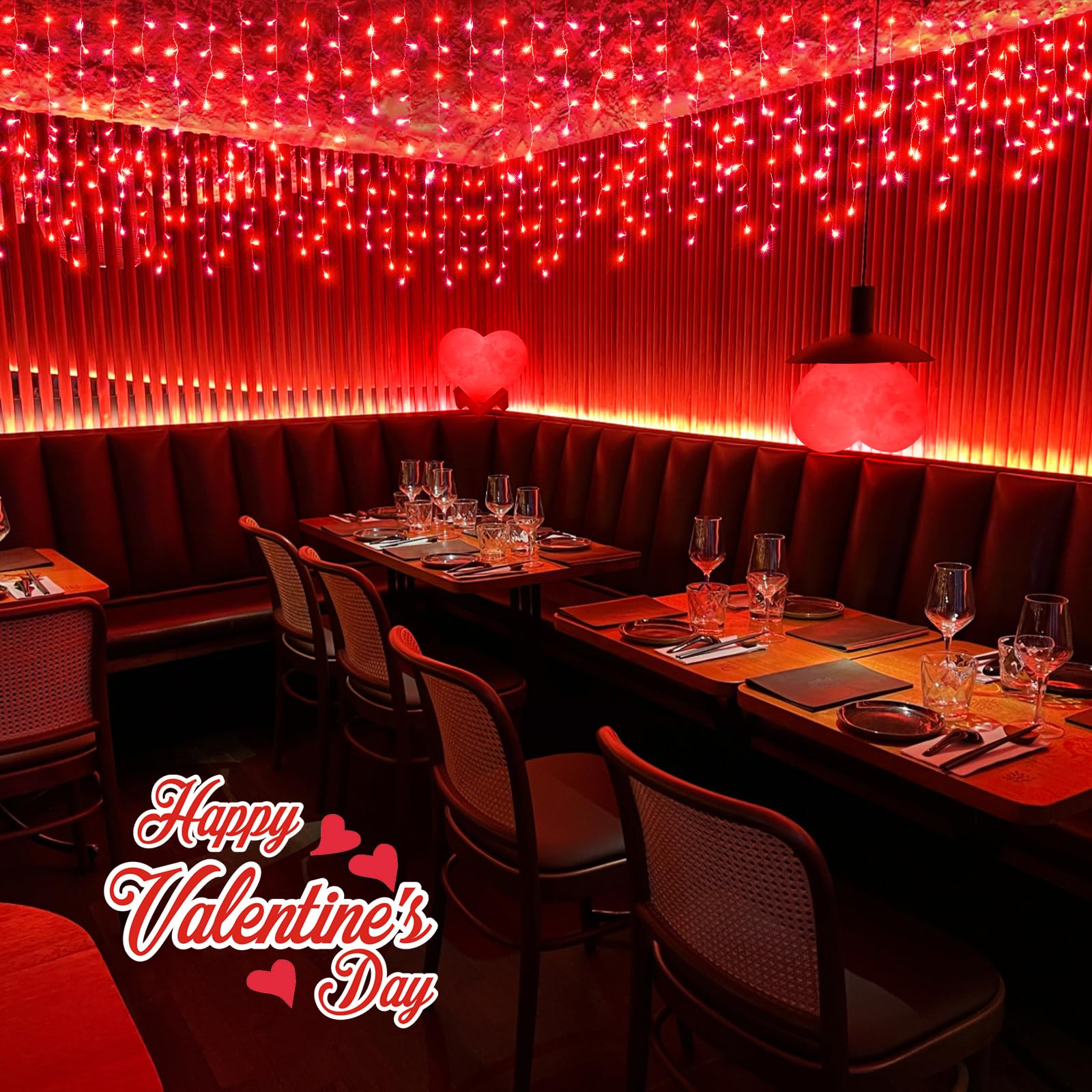 66Ft Red Christmas Lights Outdoor, 640 Led Icicle Lights For Outside, Plug In Twinkle Lights Indoor With 120 Drops 8 Modes Timer