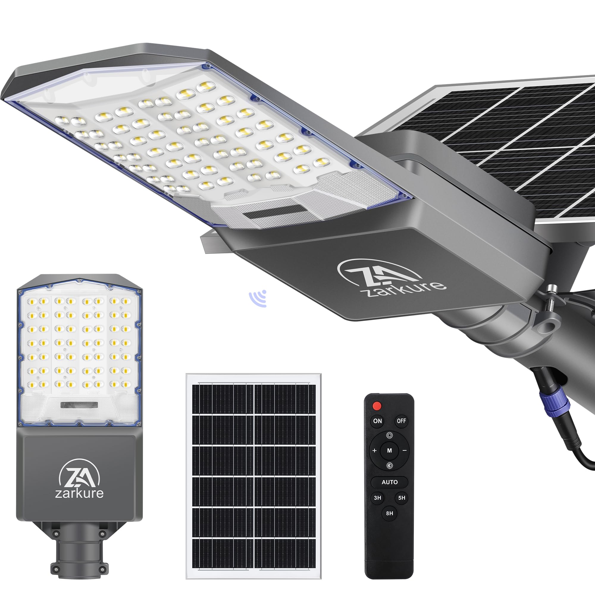 5000W Solar Street Lights Outdoor, 40000mAh IP67 Waterproof Solar Security Flood Lights 7000K 450000LM Super Bright LED Beads Co