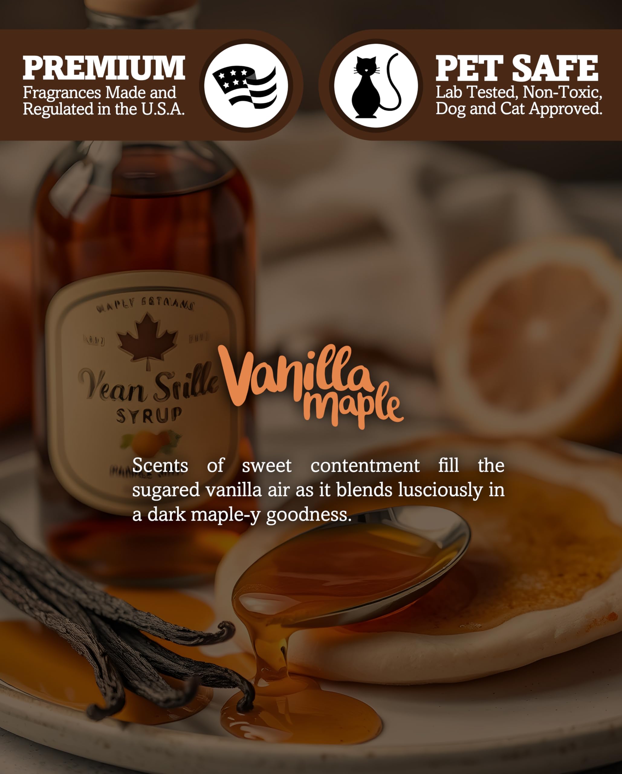 Shorties Candle Company Vanilla Maple Tealight Candles - Highly Scented - 6 Beige Tea Lights - Paraffin Wax - Model AX-AY-ABHI-75495