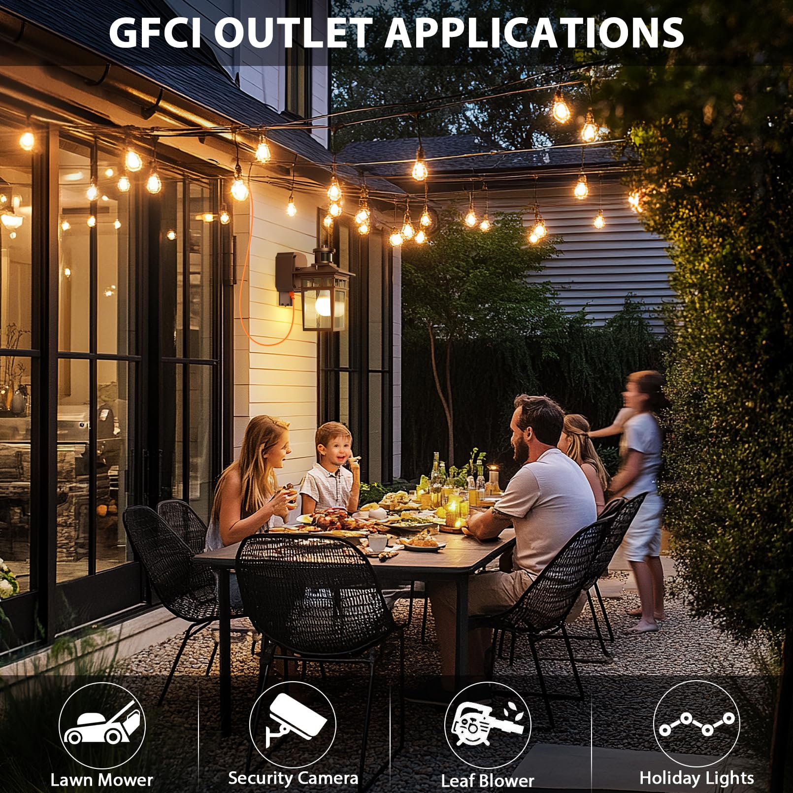 Apoto 2 Pack Porch Lights With Gfci Outlet,Bronze Dusk To Dawn Motion Sensor Outdoor Light,3-Mode Wall Exterior Lighting Fixture