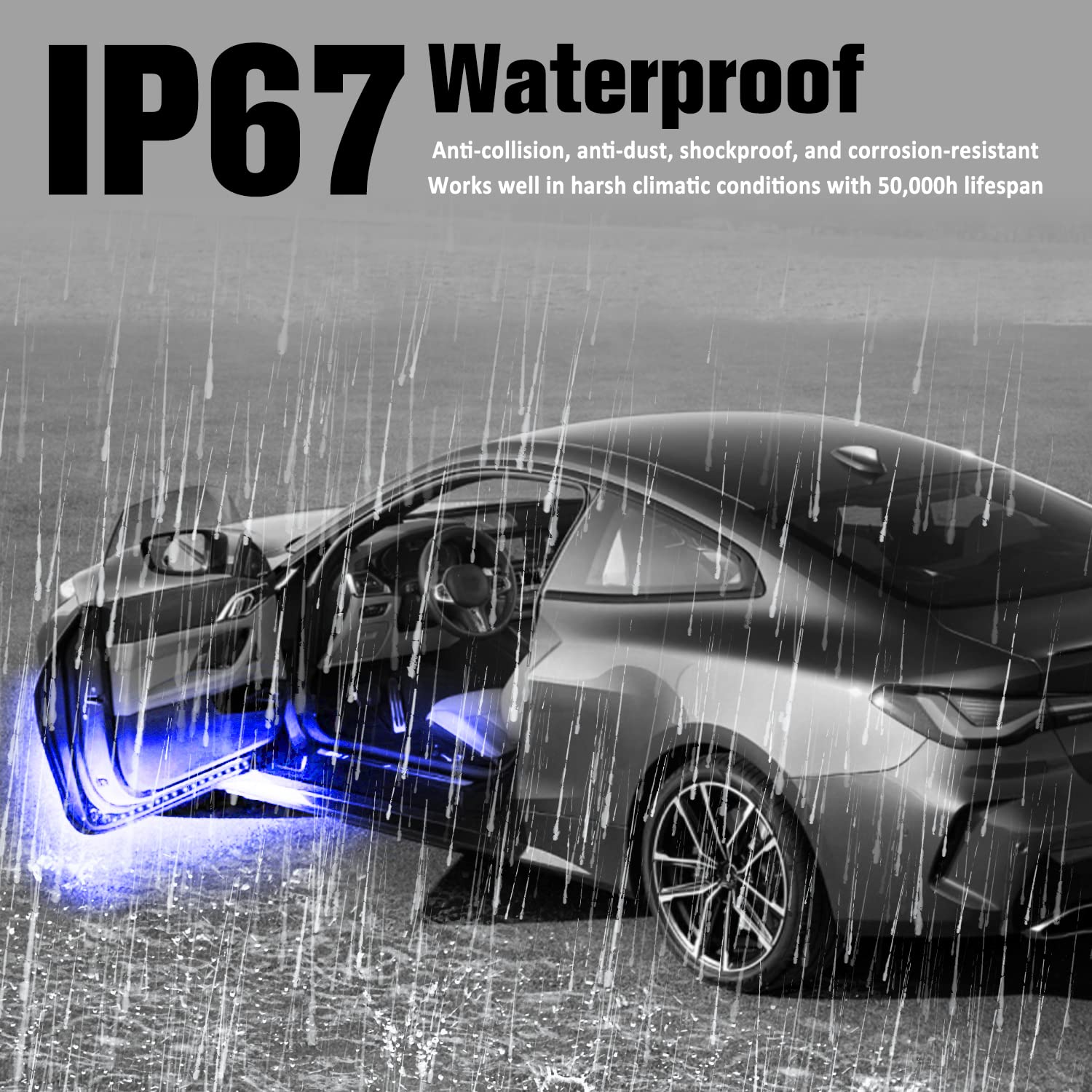 Pesic 10X Dc12V 30Cm 15 Smd Led Car Truck Flexible Waterproof Light Strip Blue