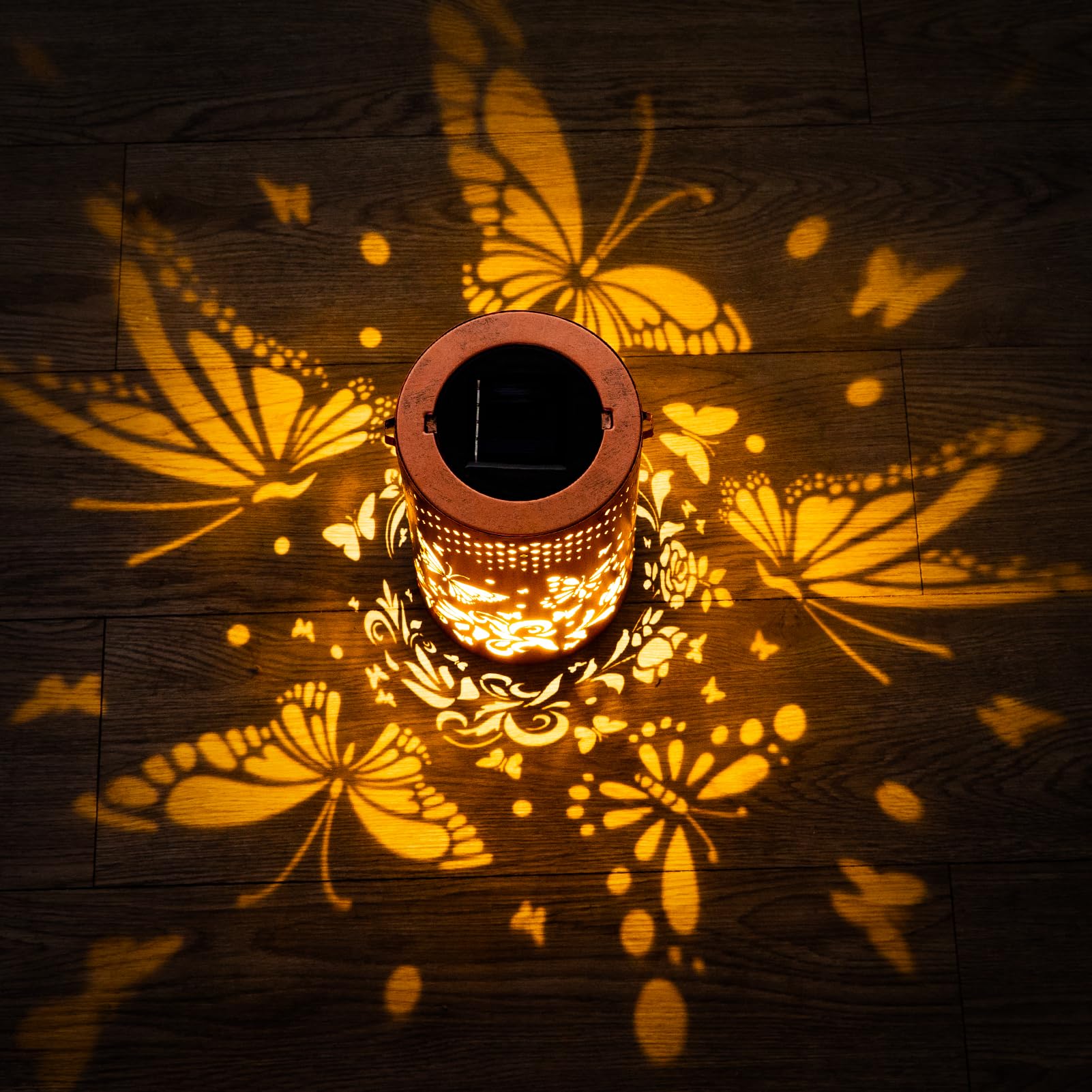 Firgione Butterfly Solar Lanterns Outdoor Waterproof - Birthday Gifts For Women Mom Grandma Hanging Solar Lights Unique Led Deco