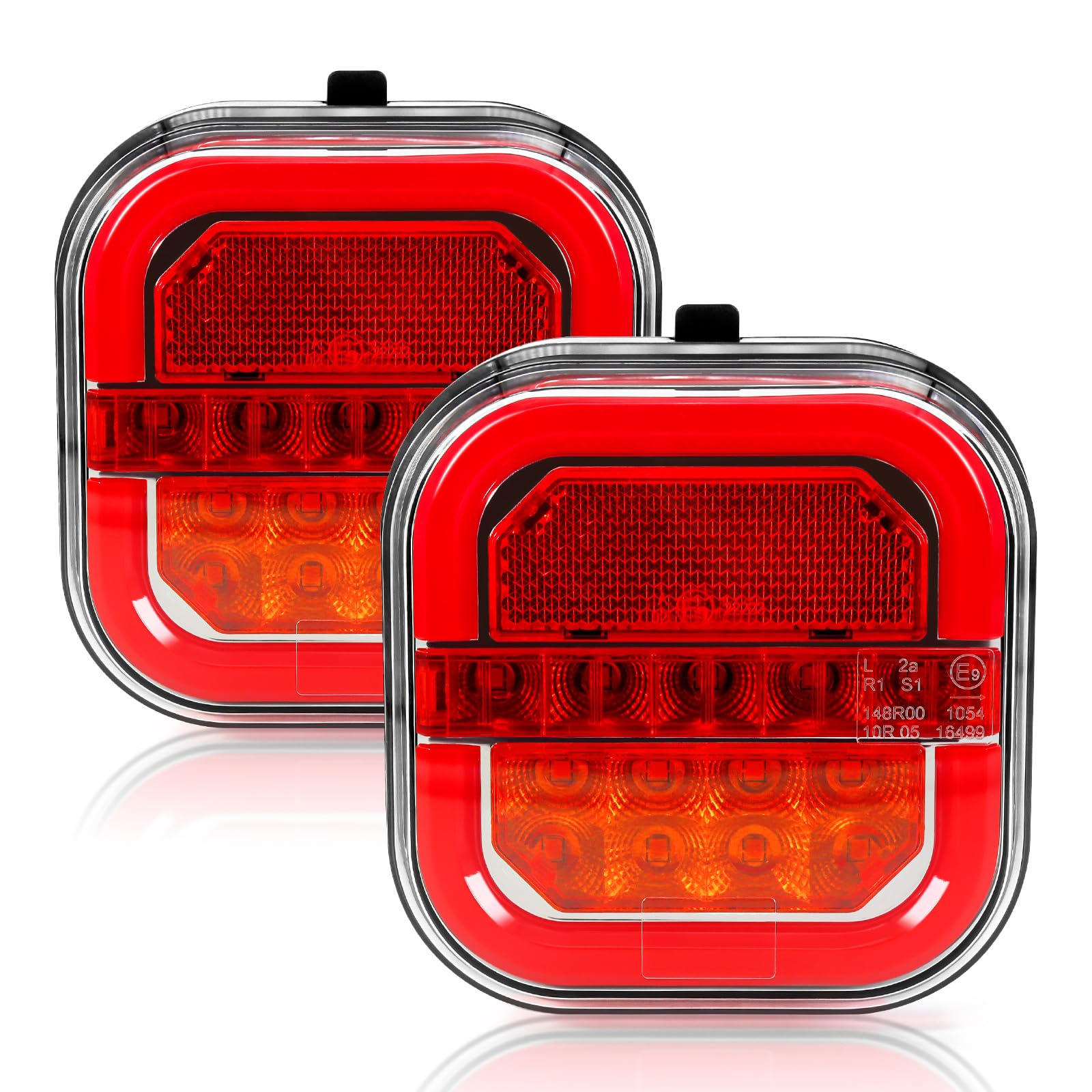 NEONLG Wireless Trailer Lights Magnetic, USB-C Rechargeable LED Tail Light Kit for Tow Trailer, Portable Turn Signals Taillight