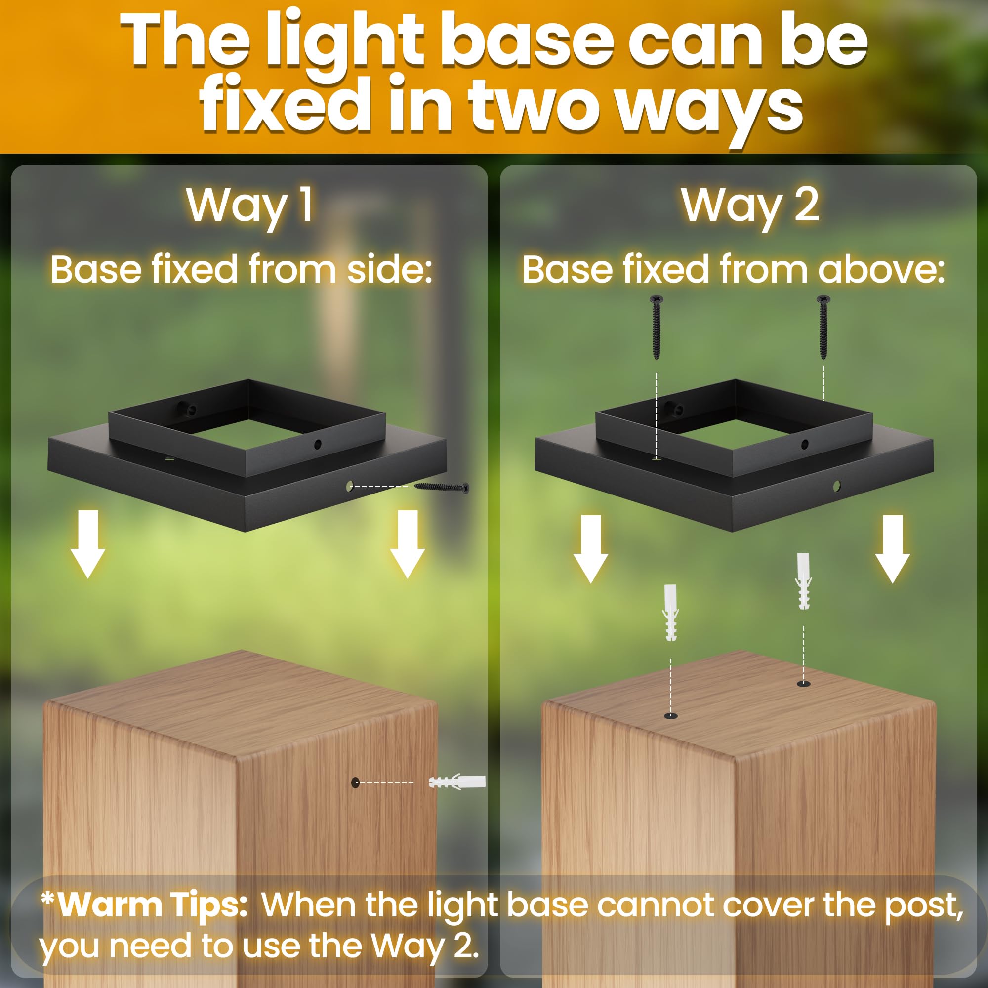 Mlambert 8 Pack Solar Post Cap Lights Outdoor  Waterproof Deck Fence Post Light For 4X4 Wood/Vinyl Posts  6X6 Wooden Posts  Cool/Warm Lighting  Black