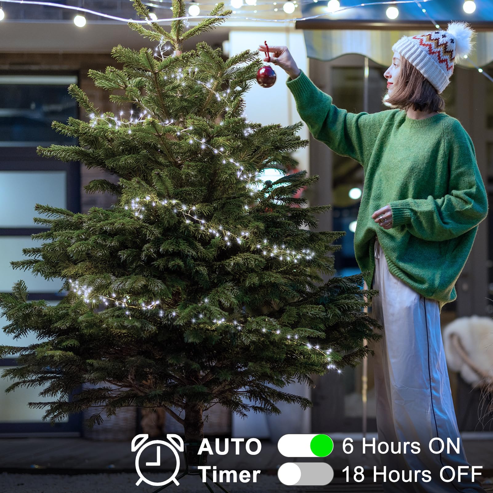 2 Pack Cluster Fairy Lights Battery Operated, Total 20Ft 400 Led Christmas Lights String With Timer 8 Modes Firecracker Fairy Li