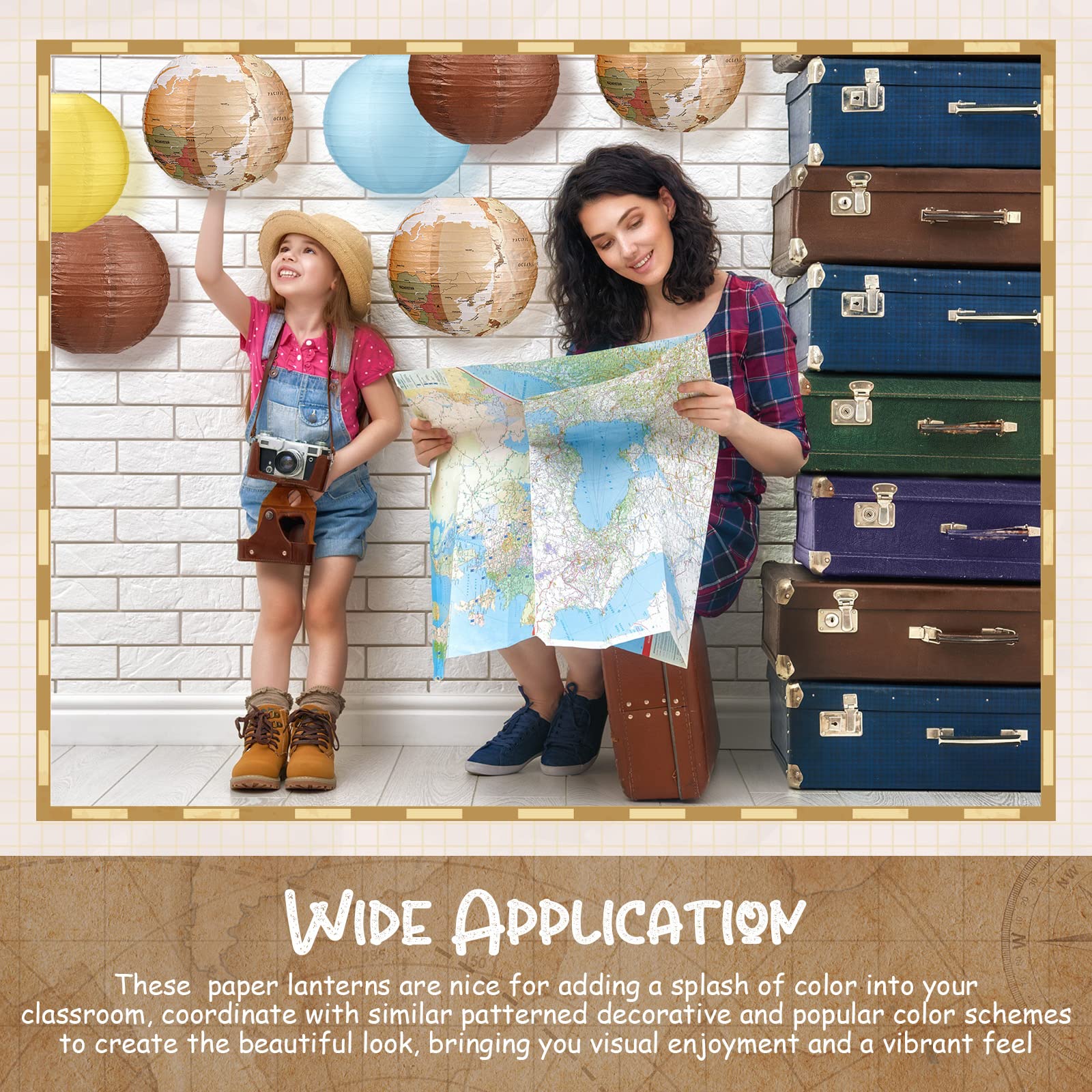 12 Pcs Chalkboard Brights Chinese Paper Lanterns 10 Inch Hanging Paper Lanterns Multi Color Brights Round Paper Lantern For Home