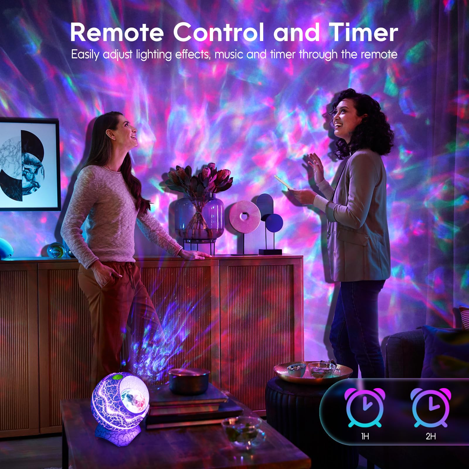 Rossetta Star Projector - Galaxy Led Light, Bluetooth Speaker & Remote Control For Kids & Adults